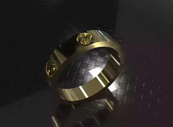 Ring Cartie  with stones 3D model
