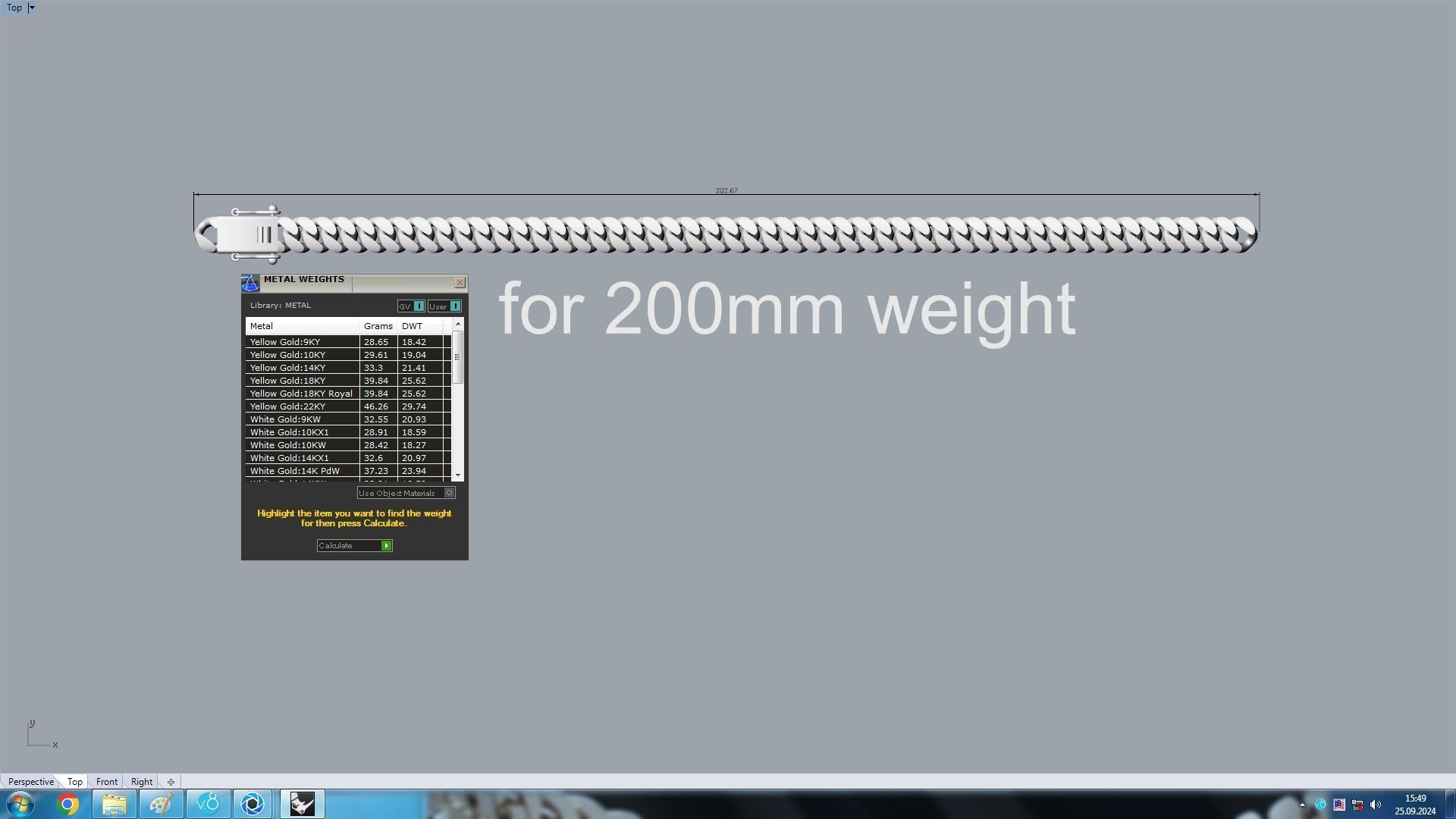 Miami Cuban link Chain Link Bracelet 7mm 3D print model_11