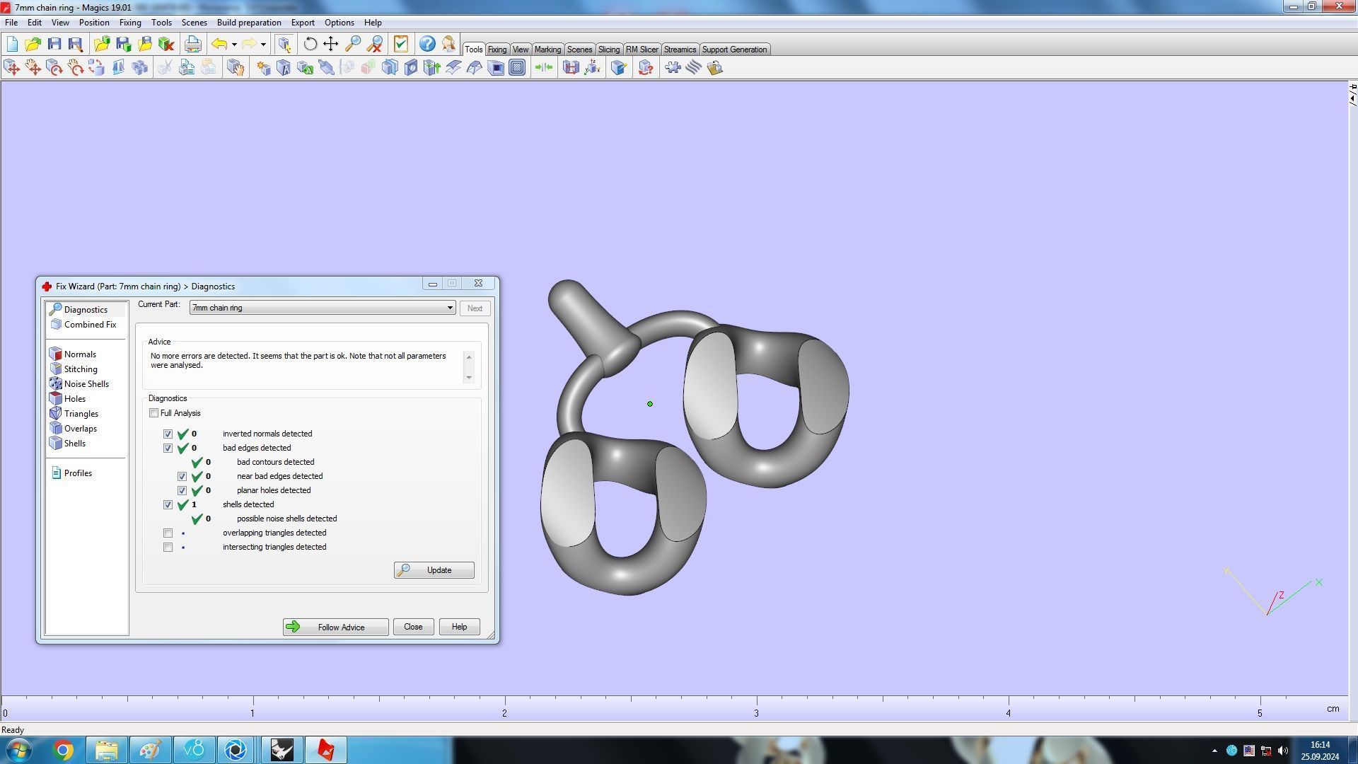 Miami Cuban link Chain Link Bracelet 7mm 3D print model_15