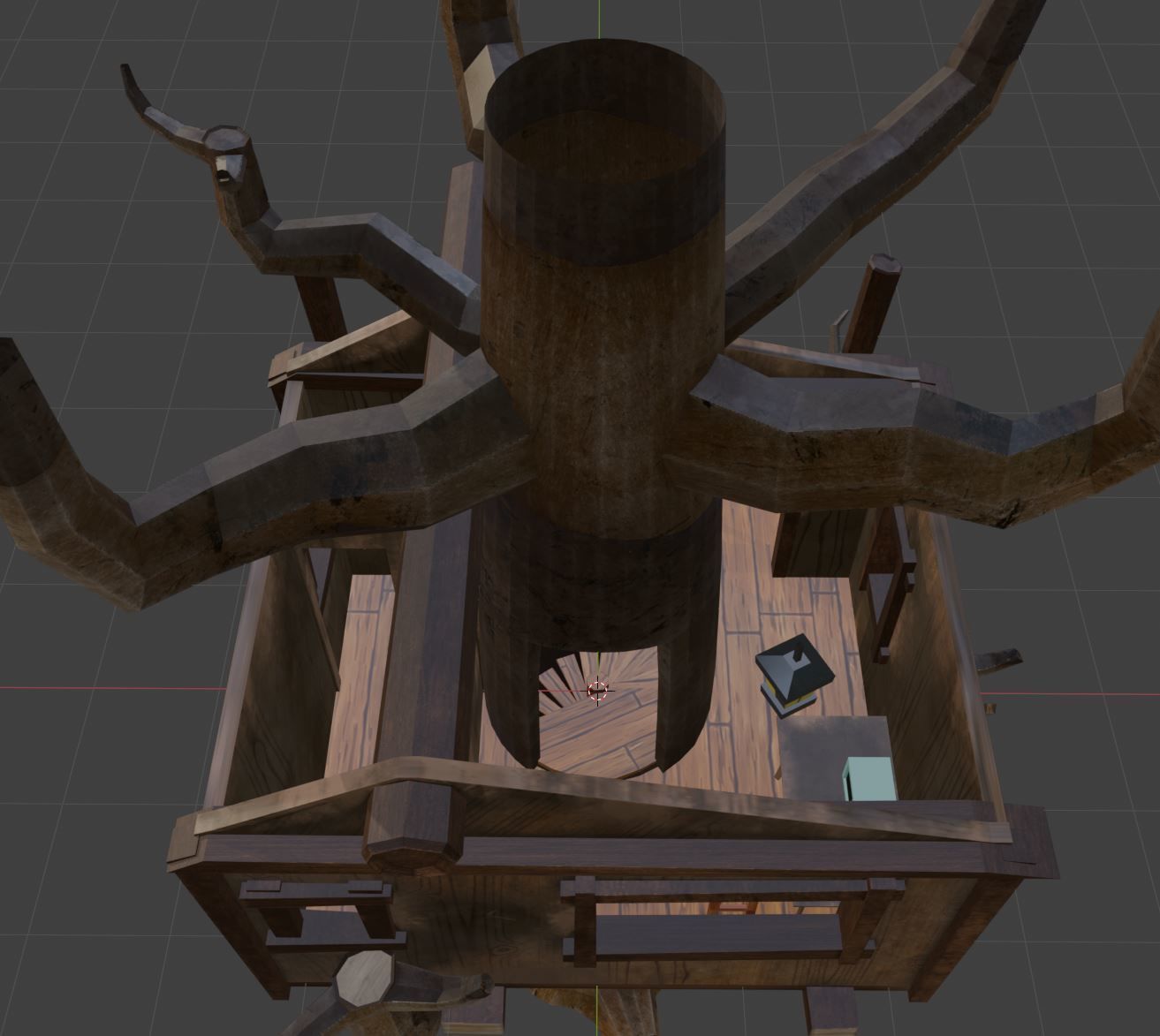 Playing tree scenery Low-poly 3D model_7