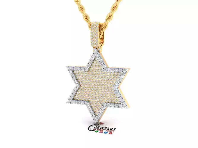 Custom Star Diamond Pendant - Star Diamond Necklace
