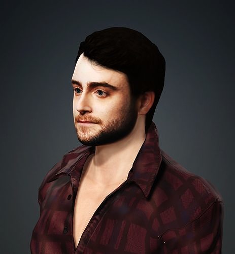 Daniel Radcliffe Low-poly 3D model