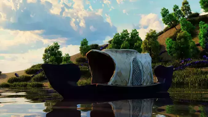 House Boat Blender ready model