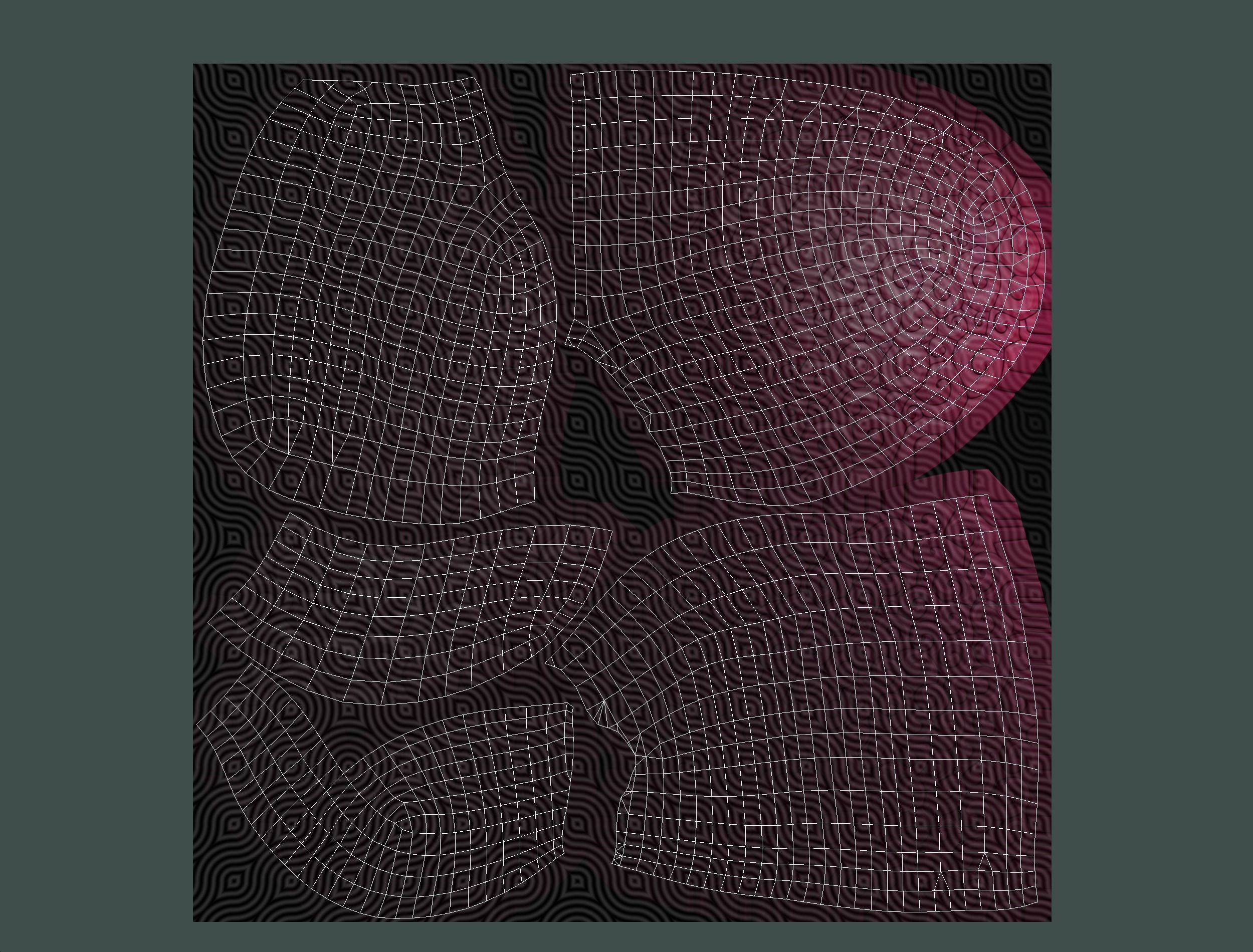 Pink Afro Hair Cartoon Young Man Boy Head Hair Low-poly 3D model_20