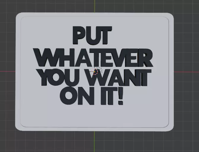 Plain sign background 3D print model_0