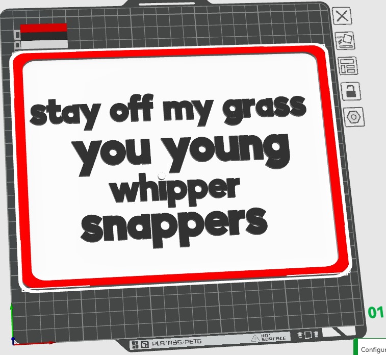 Plain sign background 3D print model_1