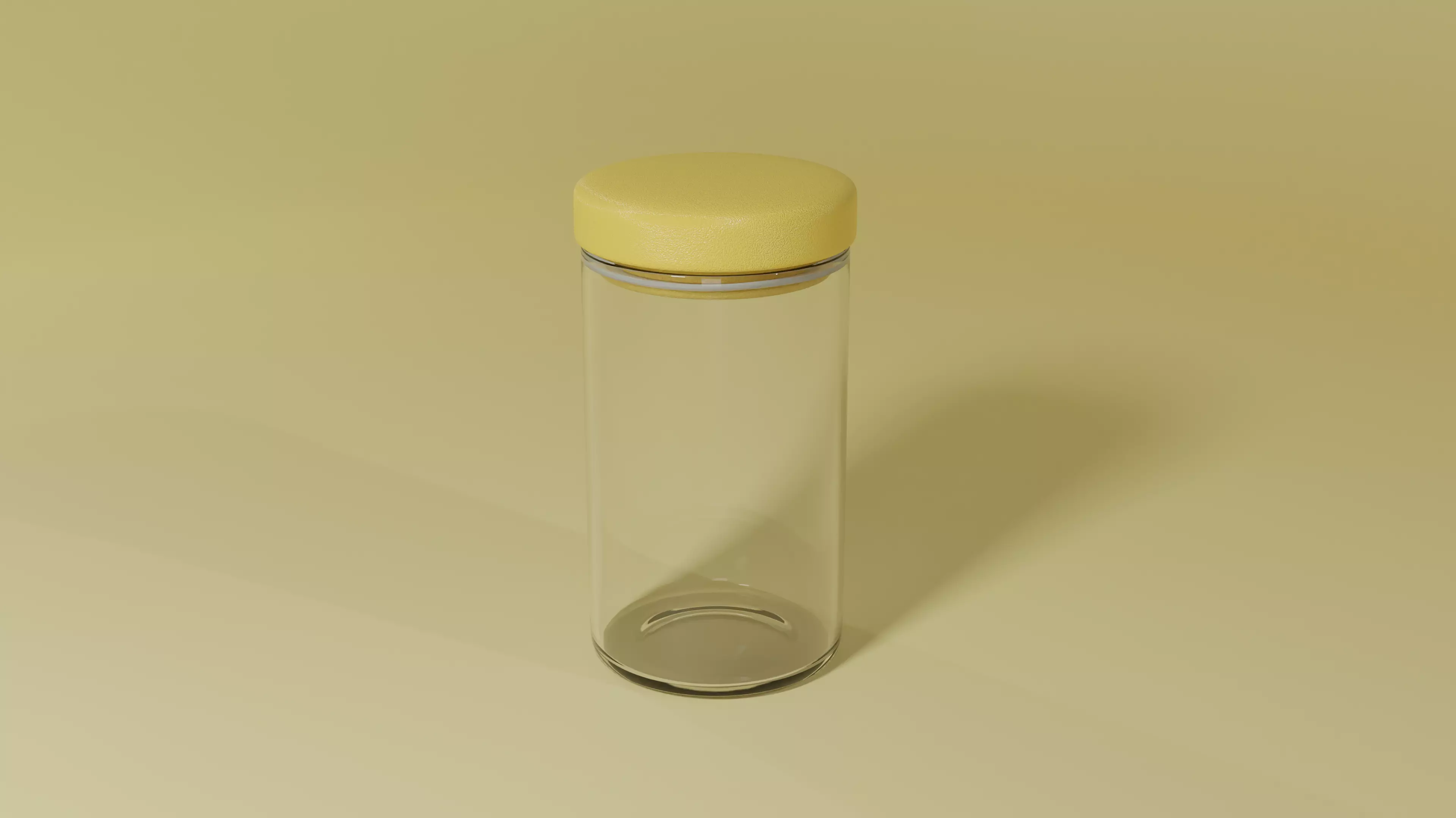 Glass spice jar yellow Free 3D model