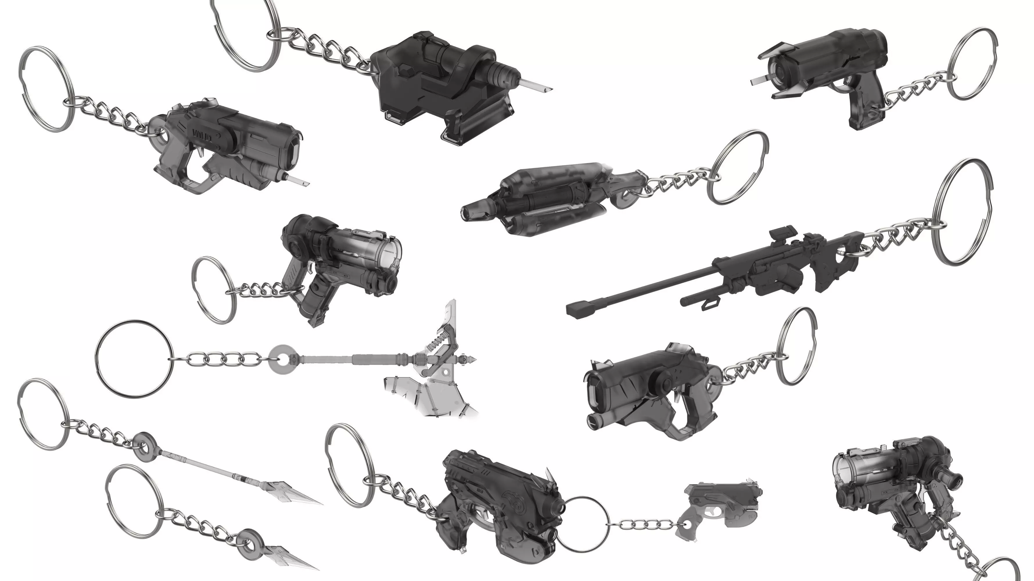 Overwatch Keychains Set part 1 - 15 Printable STL - Personal Use 3D print model_0