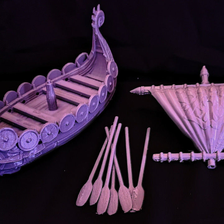 Viking Raider Longship 3D print model_3