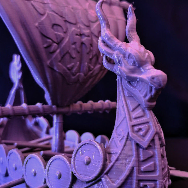 Viking Raider Longship 3D print model_1