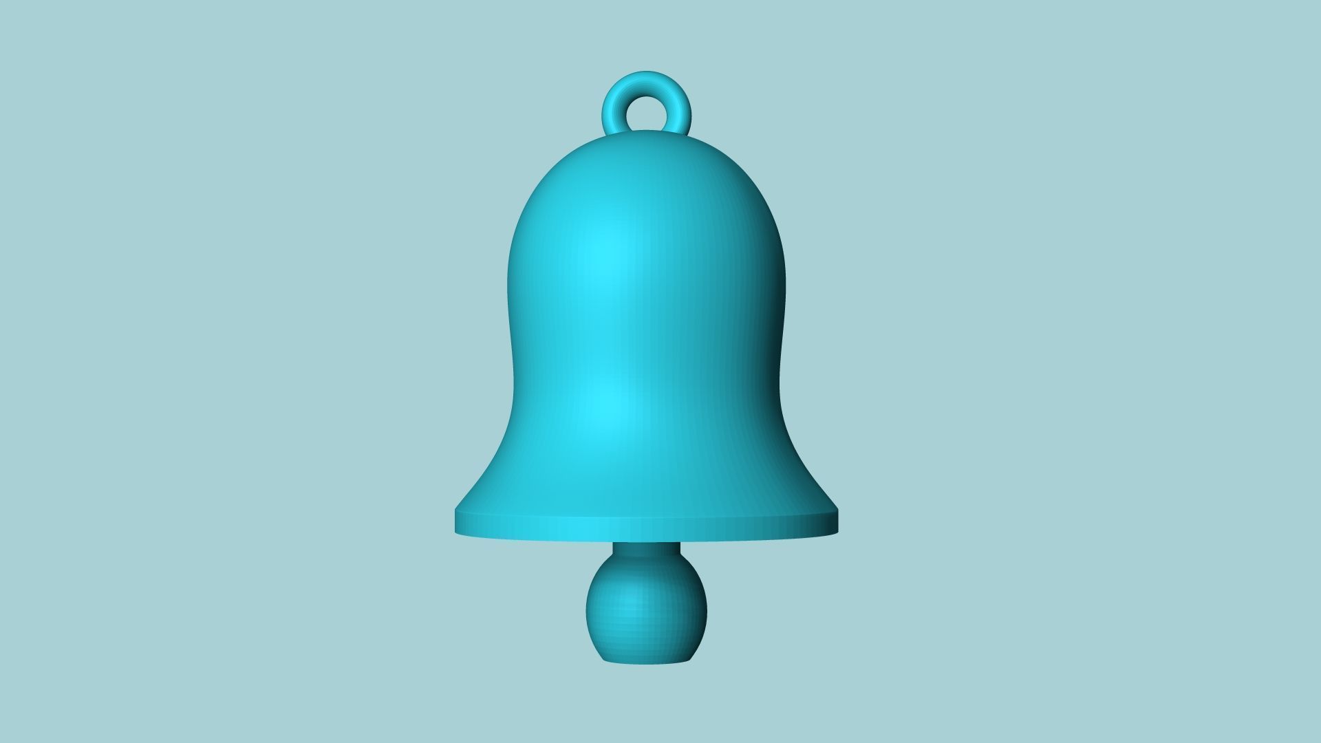 Movable Christmas Bell Keychain - Print in Place - Hidden 3D print model_3