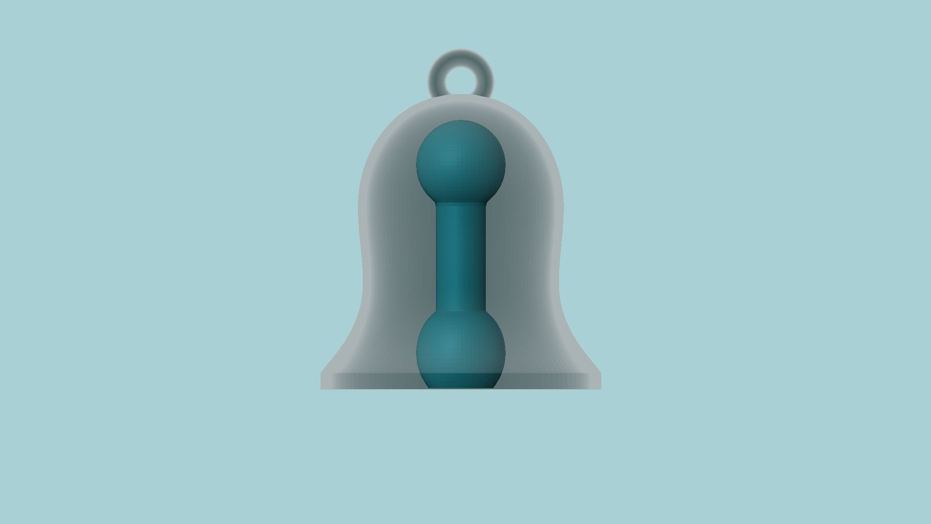 Movable Christmas Bell Keychain - Print in Place - Hidden 3D print model_14
