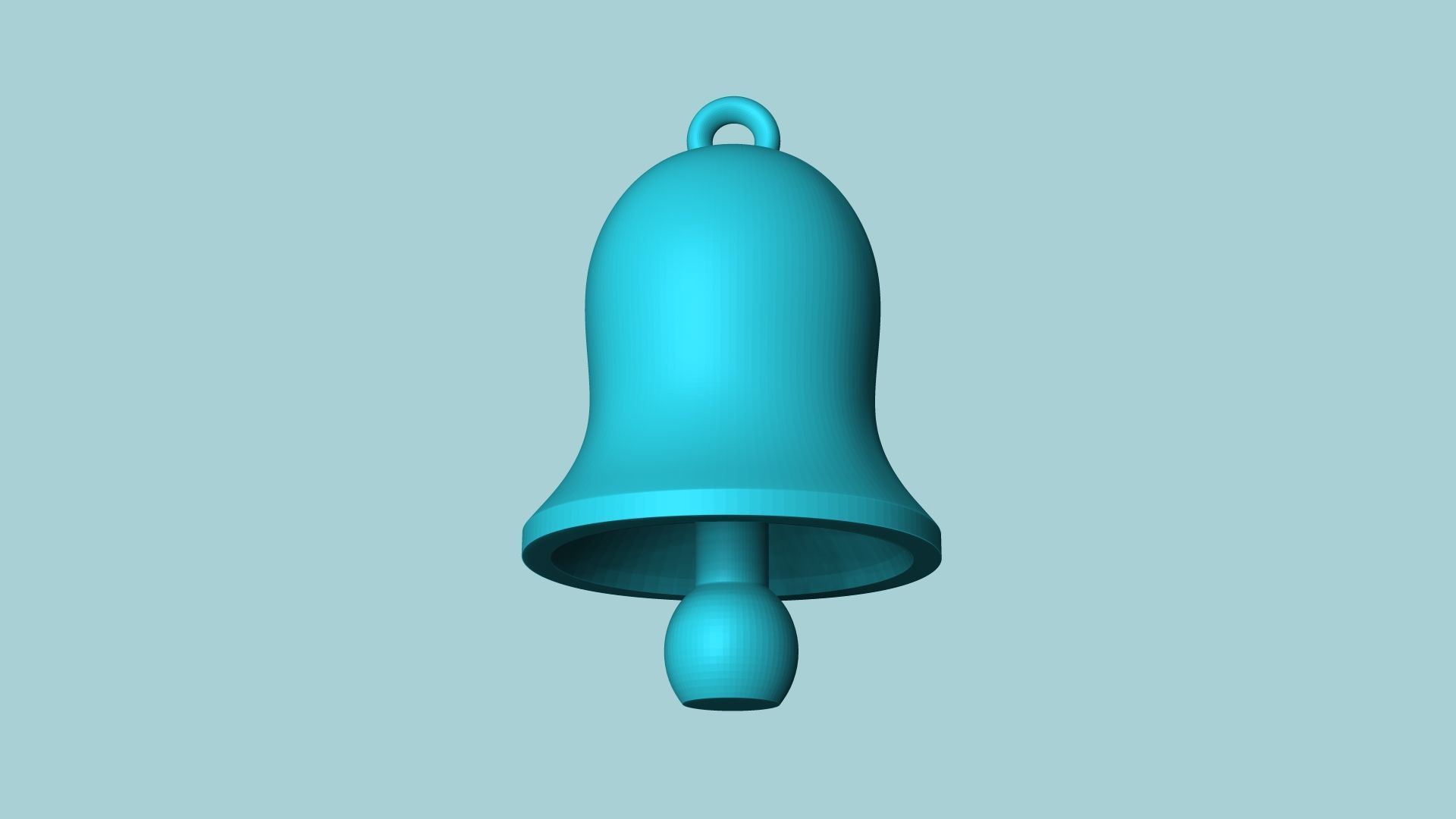 Movable Christmas Bell Keychain - Print in Place - Hidden 3D print model_4