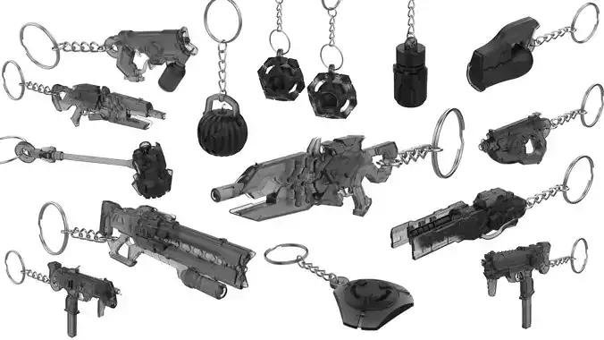Overwatch Keychains Set part 2 - 18 Printable STL - Personal Use 3D print model