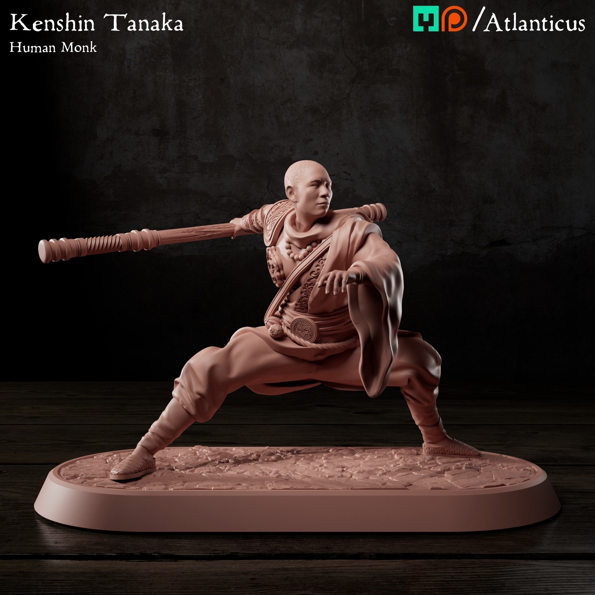 Male Human Monk - Kenshin Tanaka - BUNDLE 3D Model Collection_8