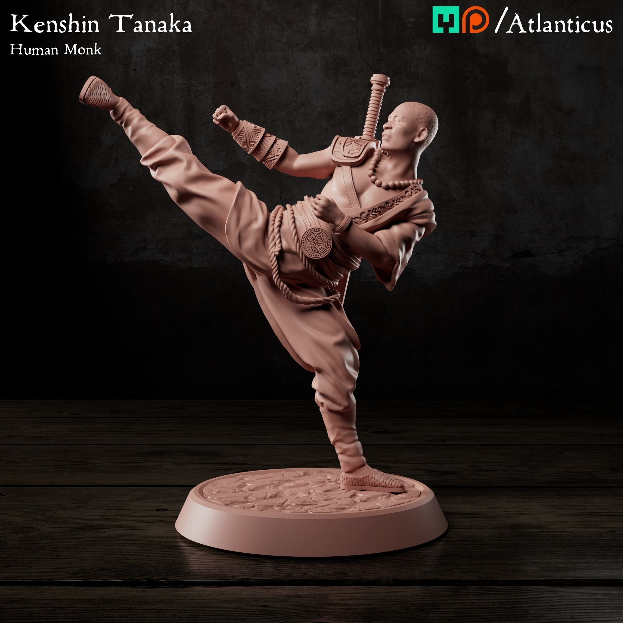 Male Human Monk - Kenshin Tanaka - BUNDLE 3D Model Collection_2
