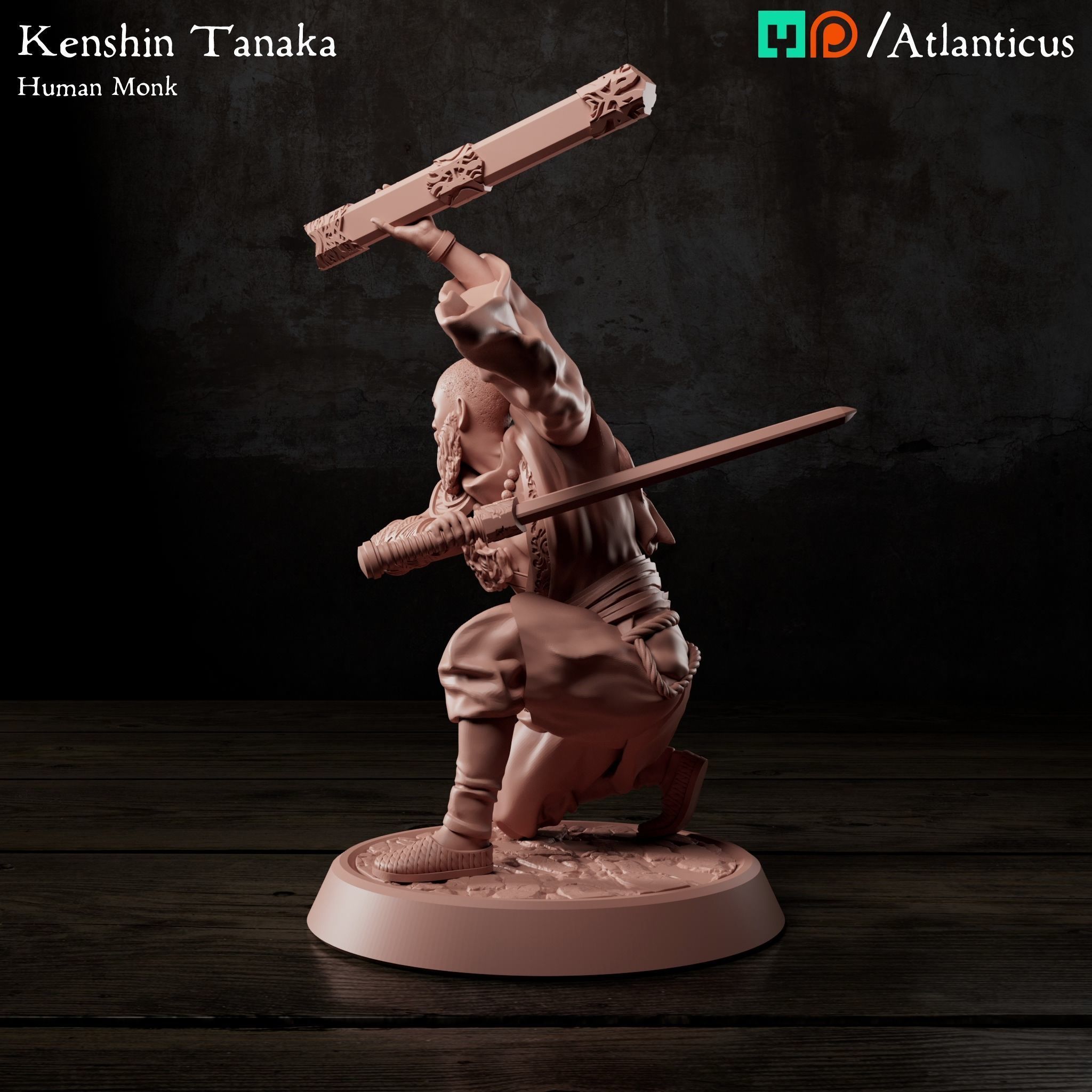 Male Human Monk - Kenshin Tanaka - BUNDLE 3D Model Collection_13