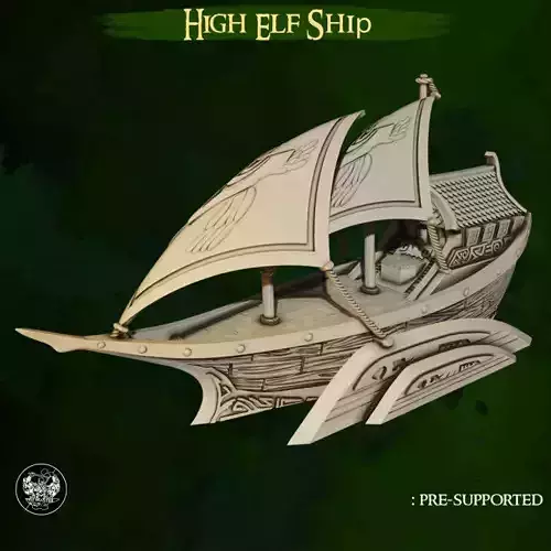 Elf Sailing Ship 3D print model