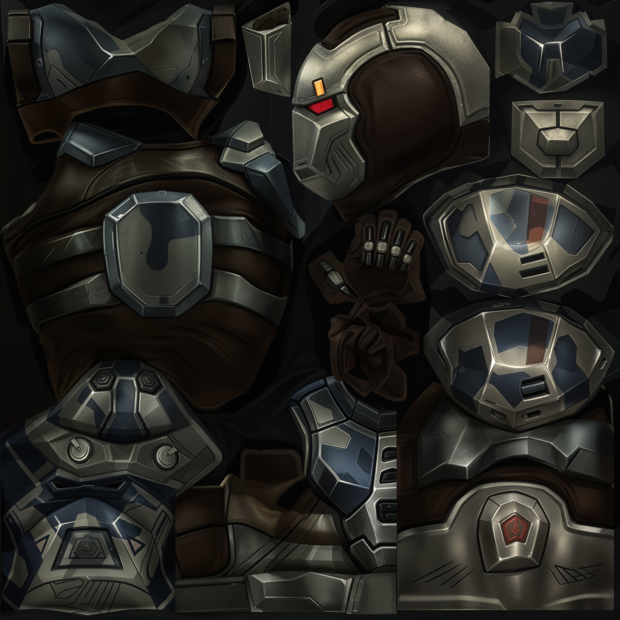 Cartoon Sci-Fi Cyborg Drone Trooper Soldier Low-poly 3D model_51