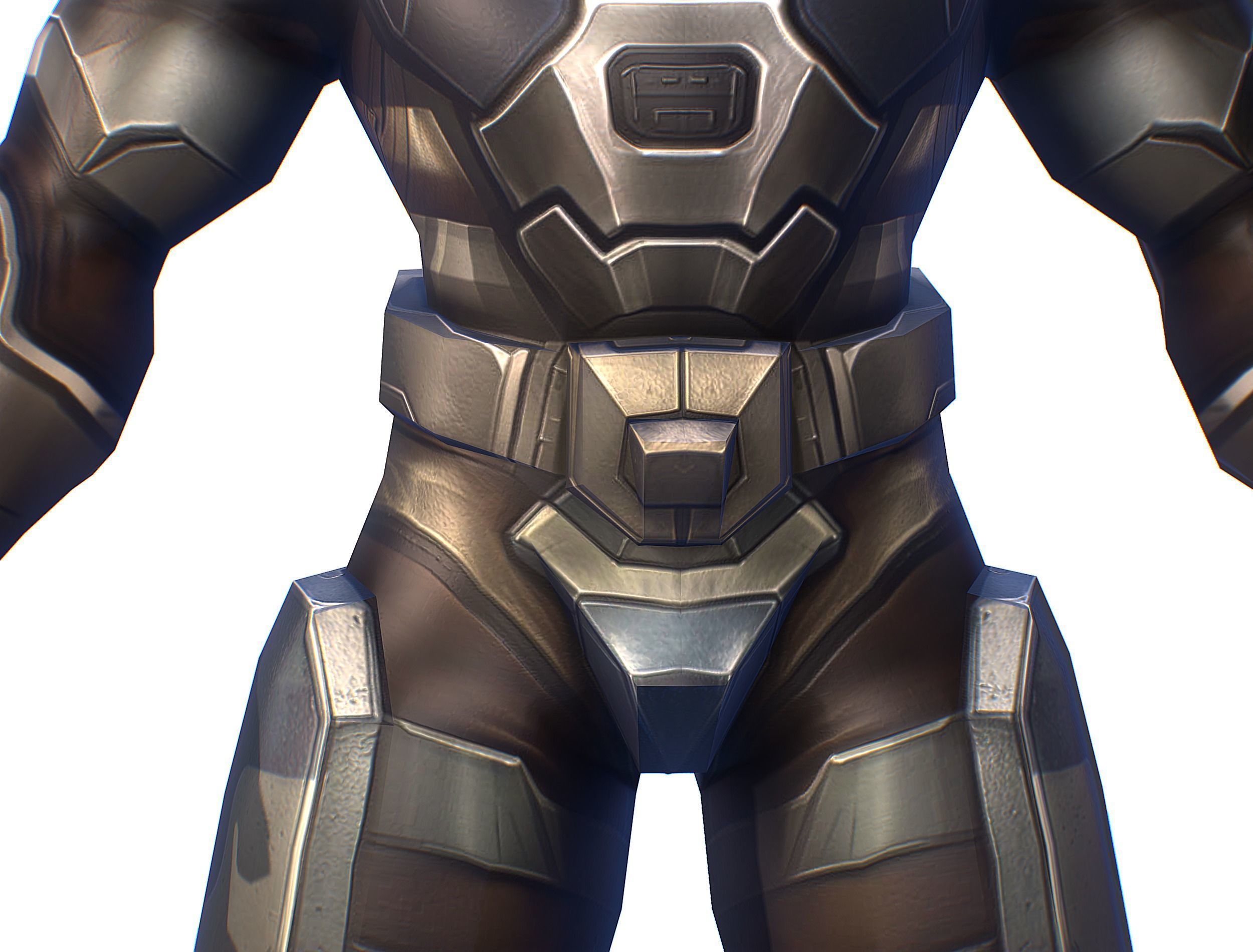 Cartoon Sci-Fi Cyborg Drone Trooper Soldier Low-poly 3D model_14