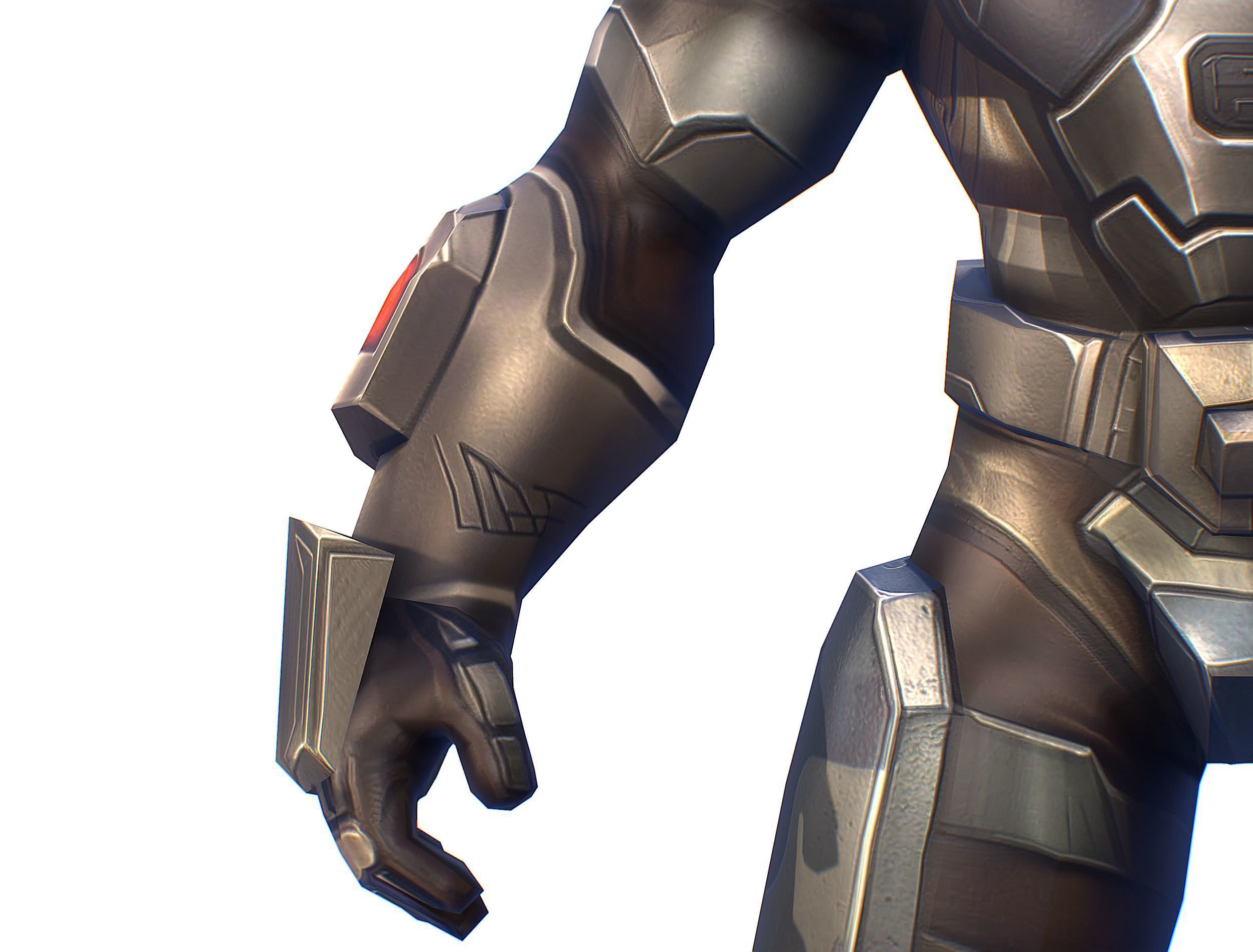 Cartoon Sci-Fi Cyborg Drone Trooper Soldier Low-poly 3D model_15