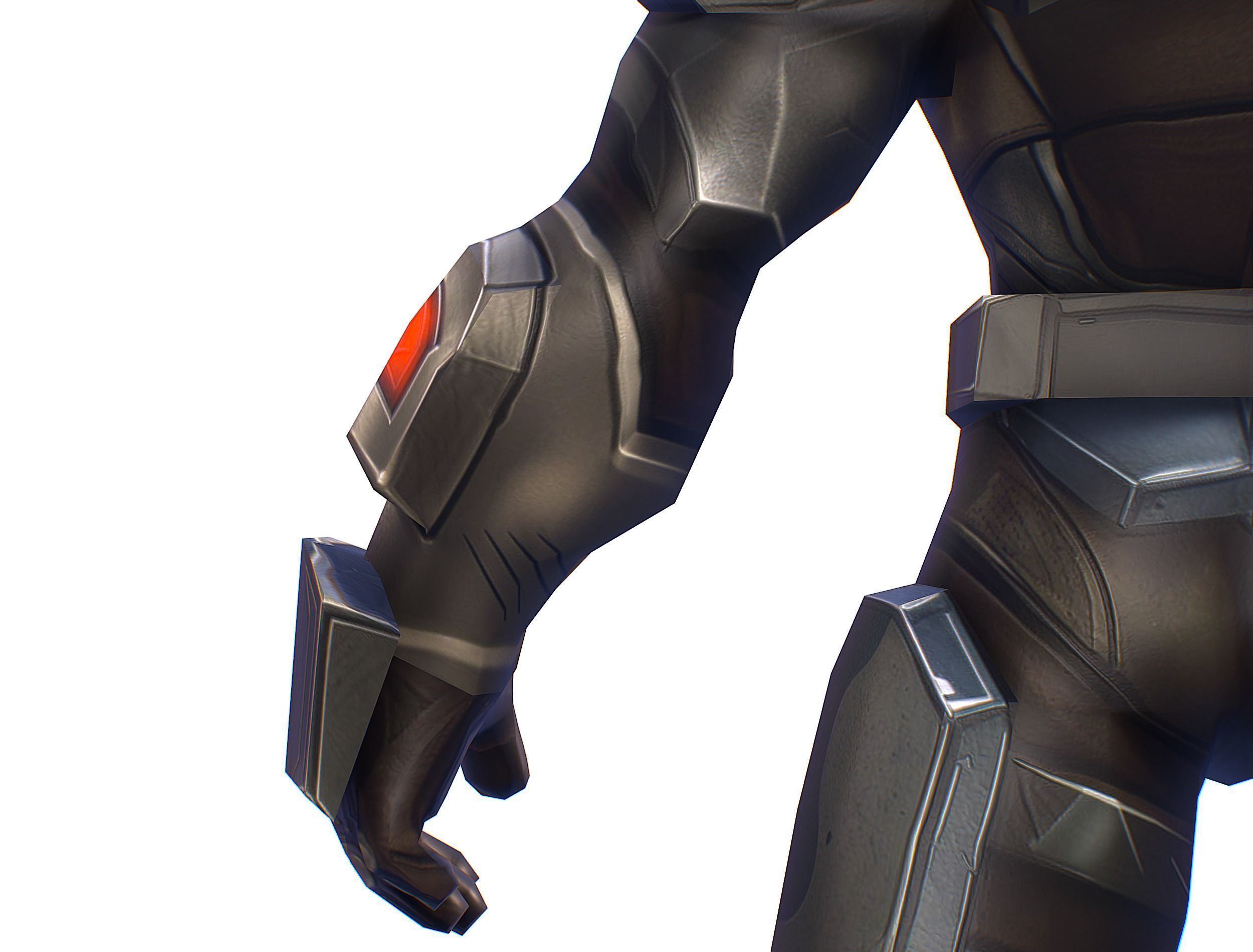 Cartoon Sci-Fi Cyborg Drone Trooper Soldier Low-poly 3D model_21