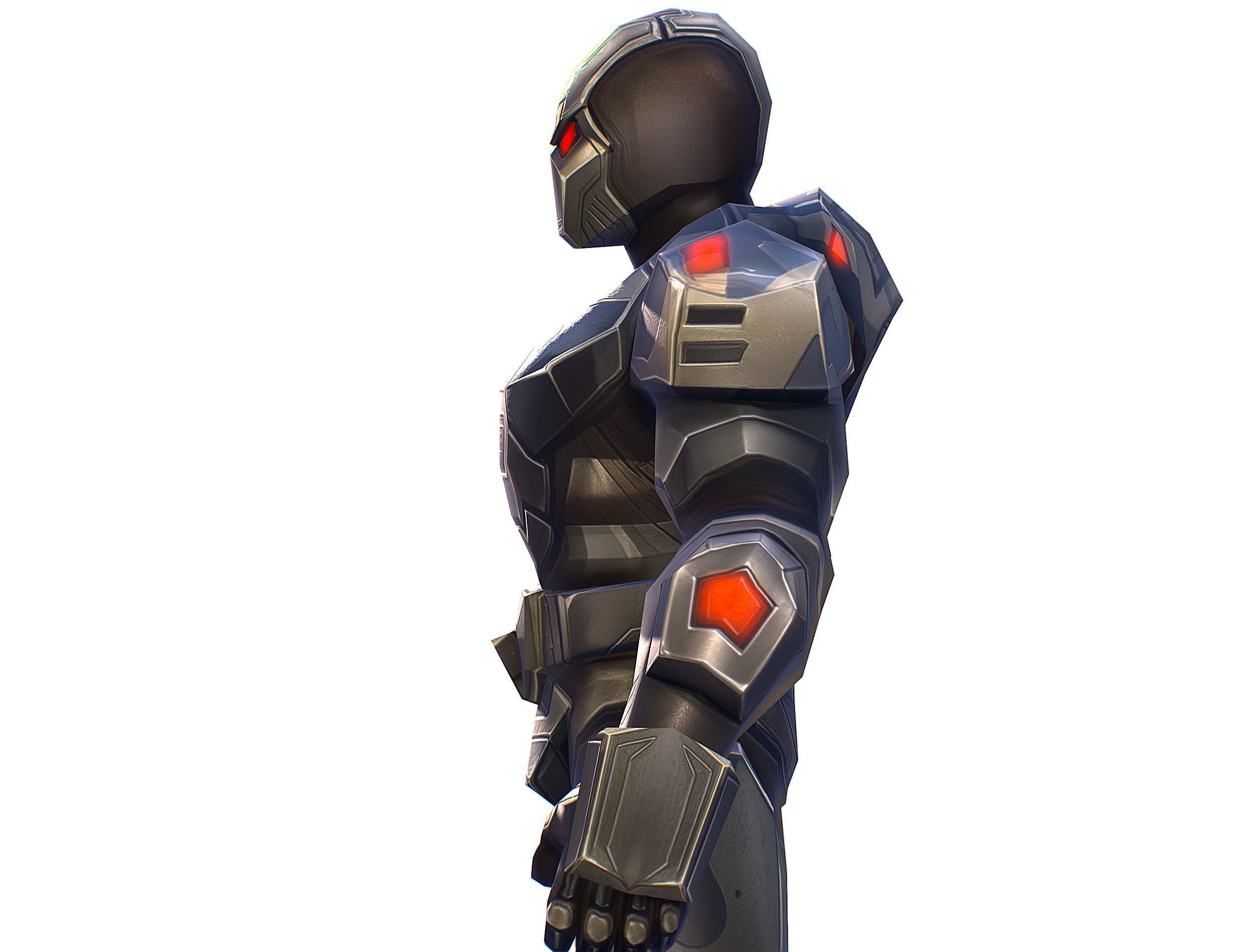 Cartoon Sci-Fi Cyborg Drone Trooper Soldier Low-poly 3D model_27