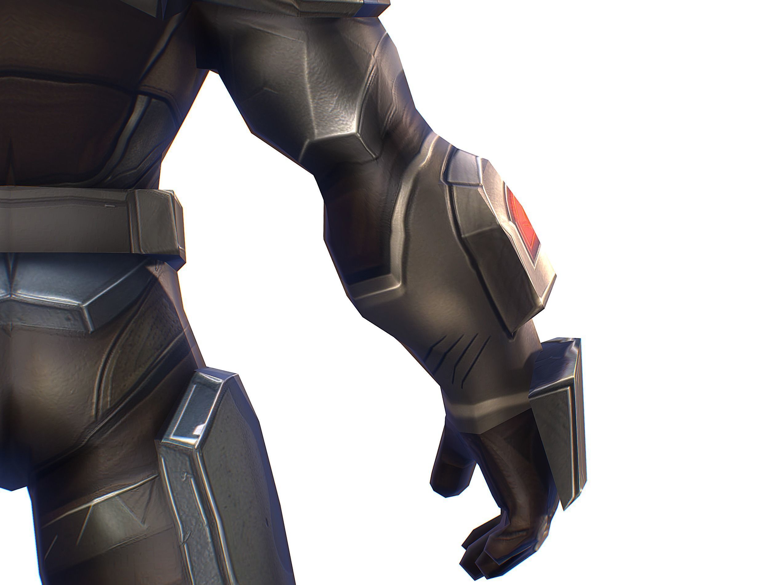 Cartoon Sci-Fi Cyborg Drone Trooper Soldier Low-poly 3D model_22