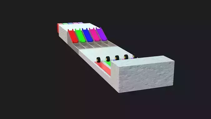 Sence for cartoon 3D model