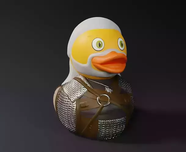 Cute Geralt of Rivia - The Witcher - Rubber Duck 3D print model