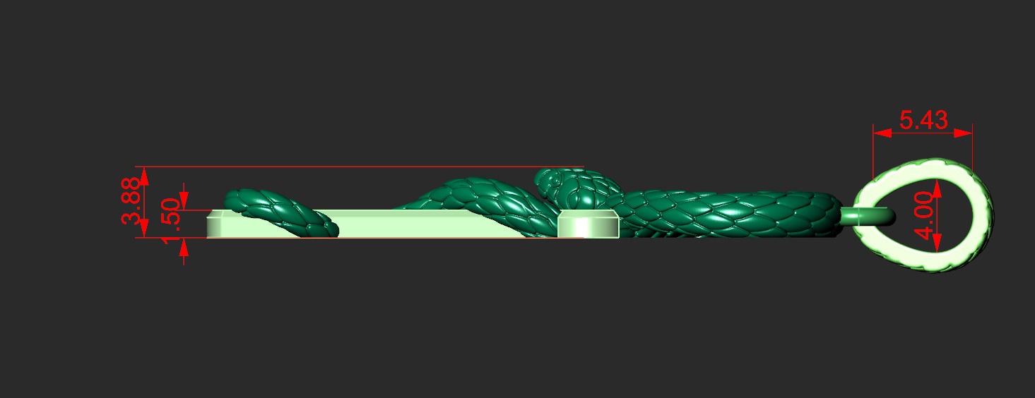 ANKH PENDANT WITH A SNAKE Printable Model 3D print model_3