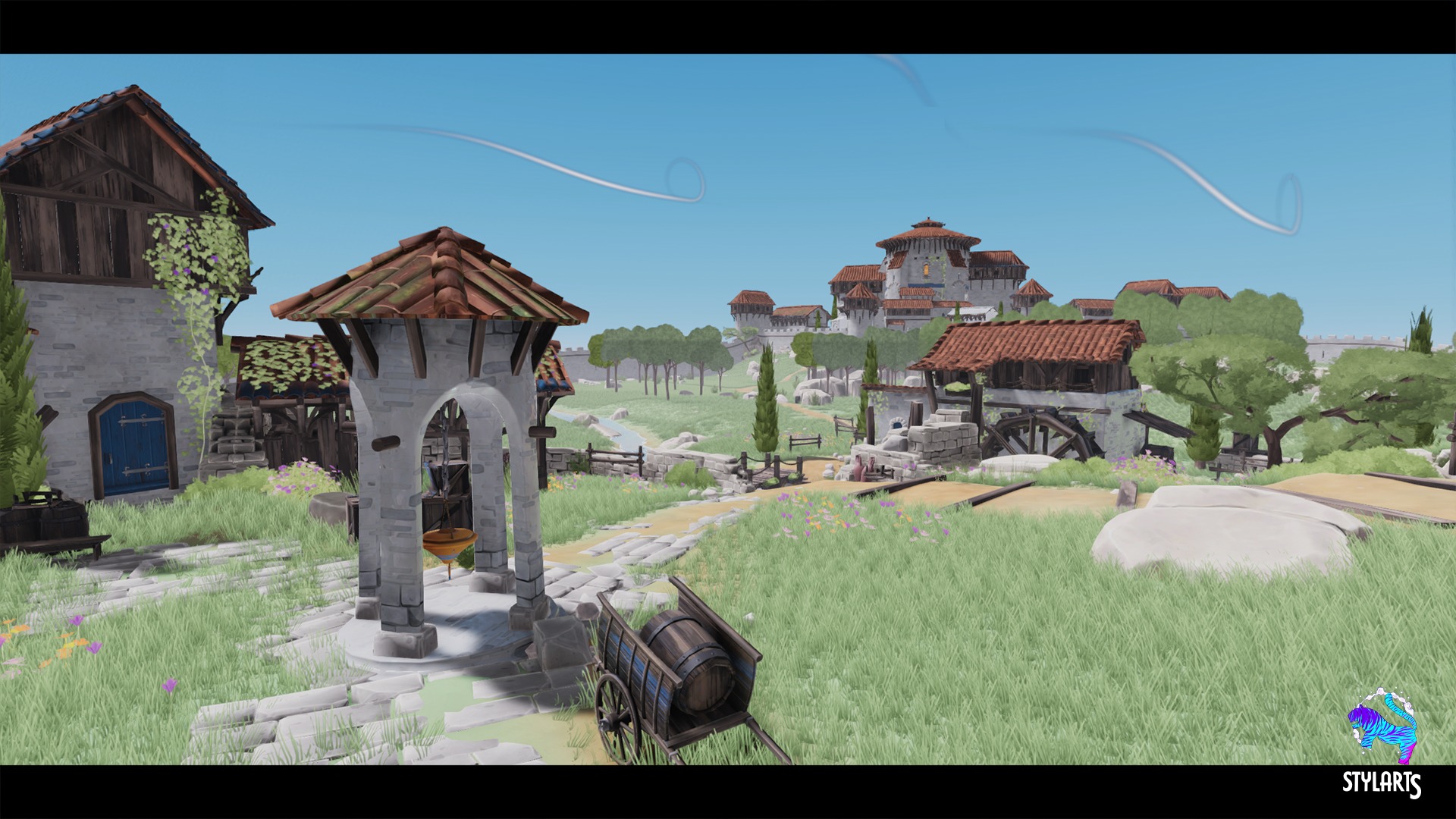 Stylized Fantasy Provencal Low-poly 3D model_9