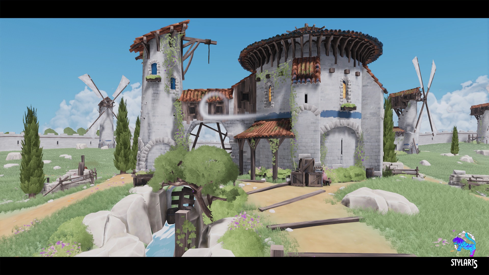 Stylized Fantasy Provencal Low-poly 3D model_10