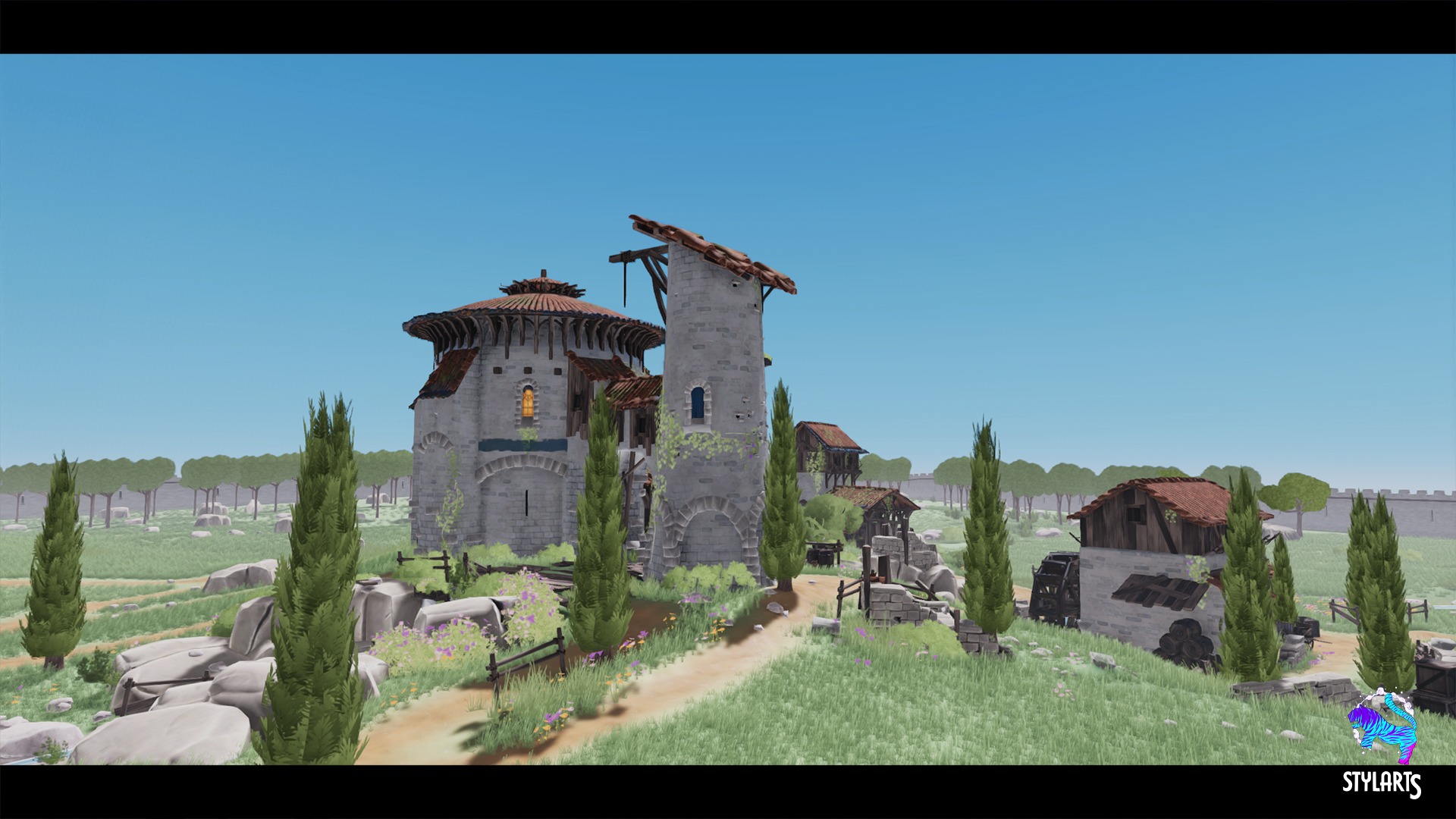 Stylized Fantasy Provencal Low-poly 3D model_2