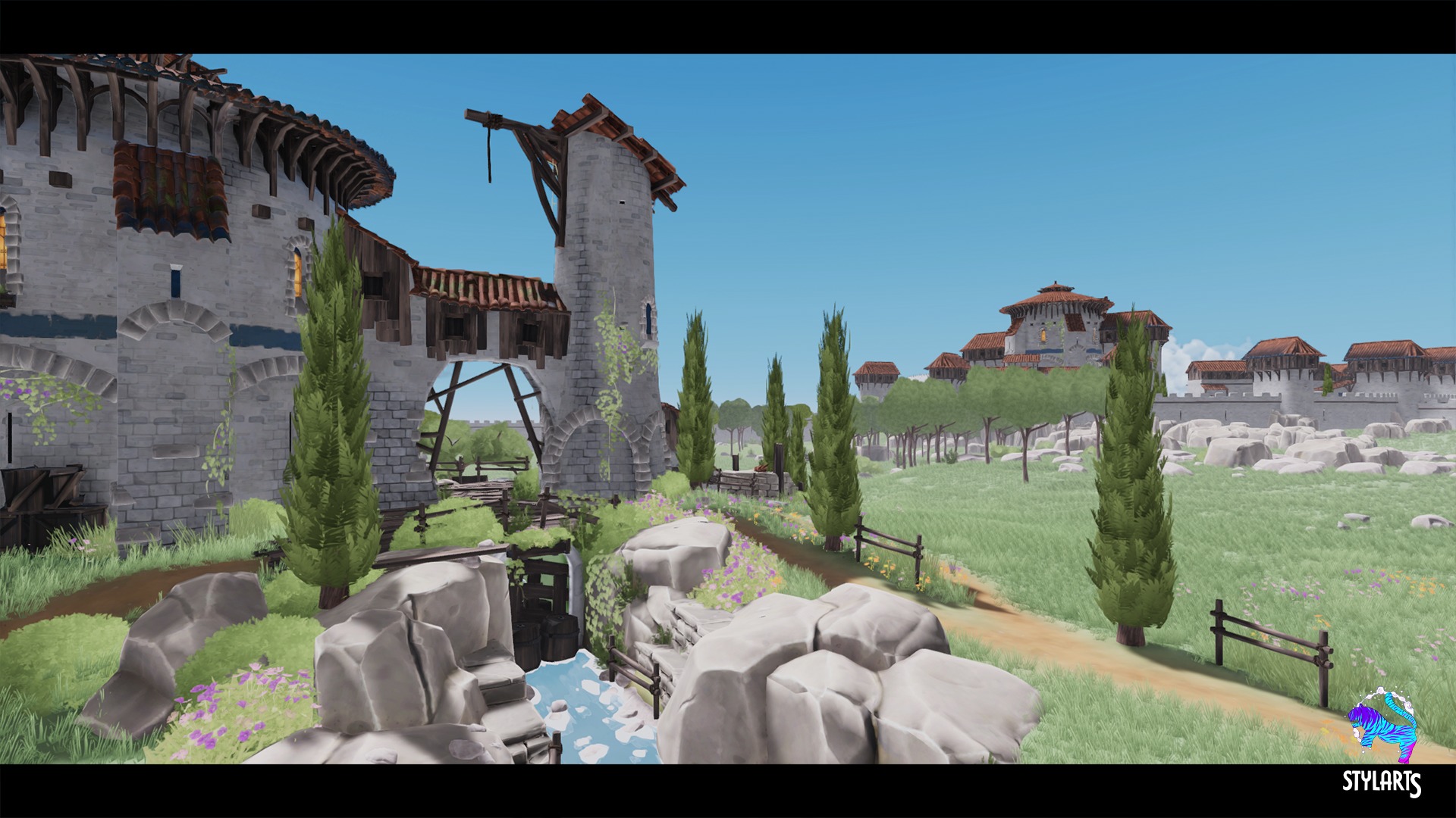 Stylized Fantasy Provencal Low-poly 3D model_12