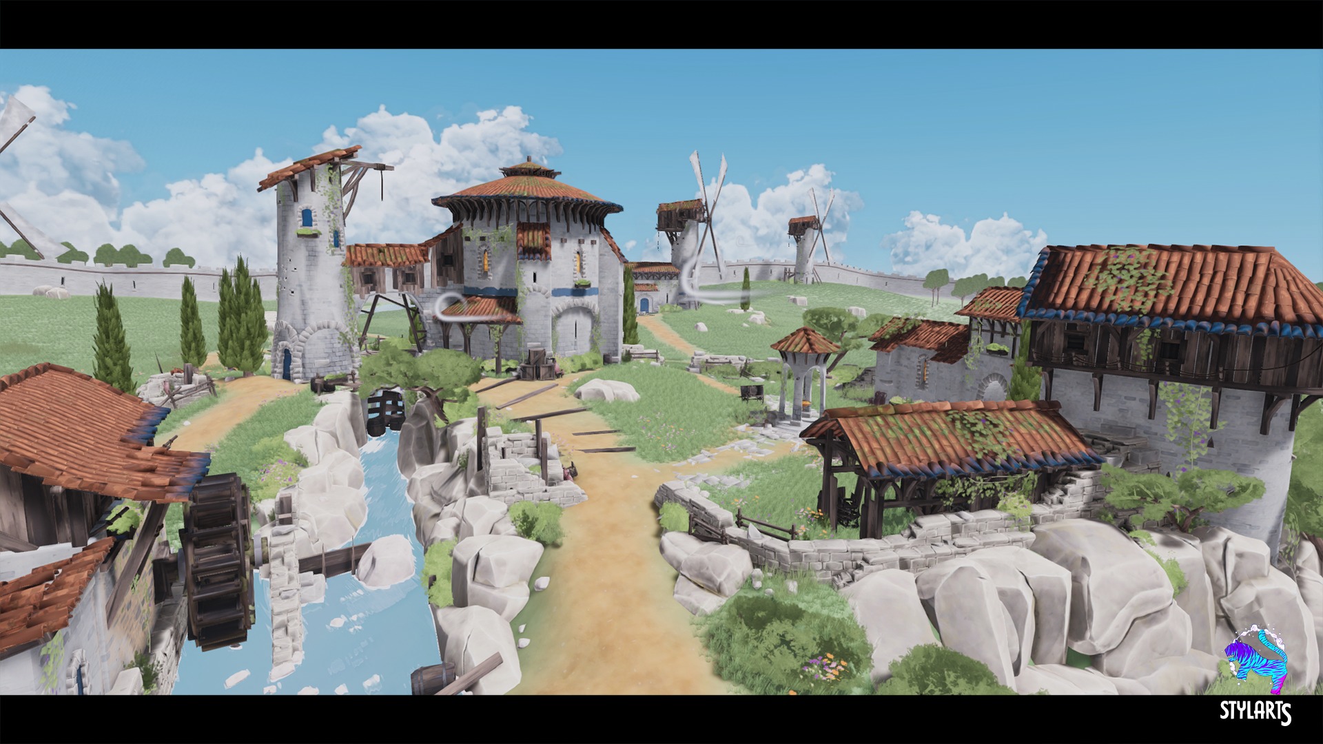 Stylized Fantasy Provencal Low-poly 3D model_3