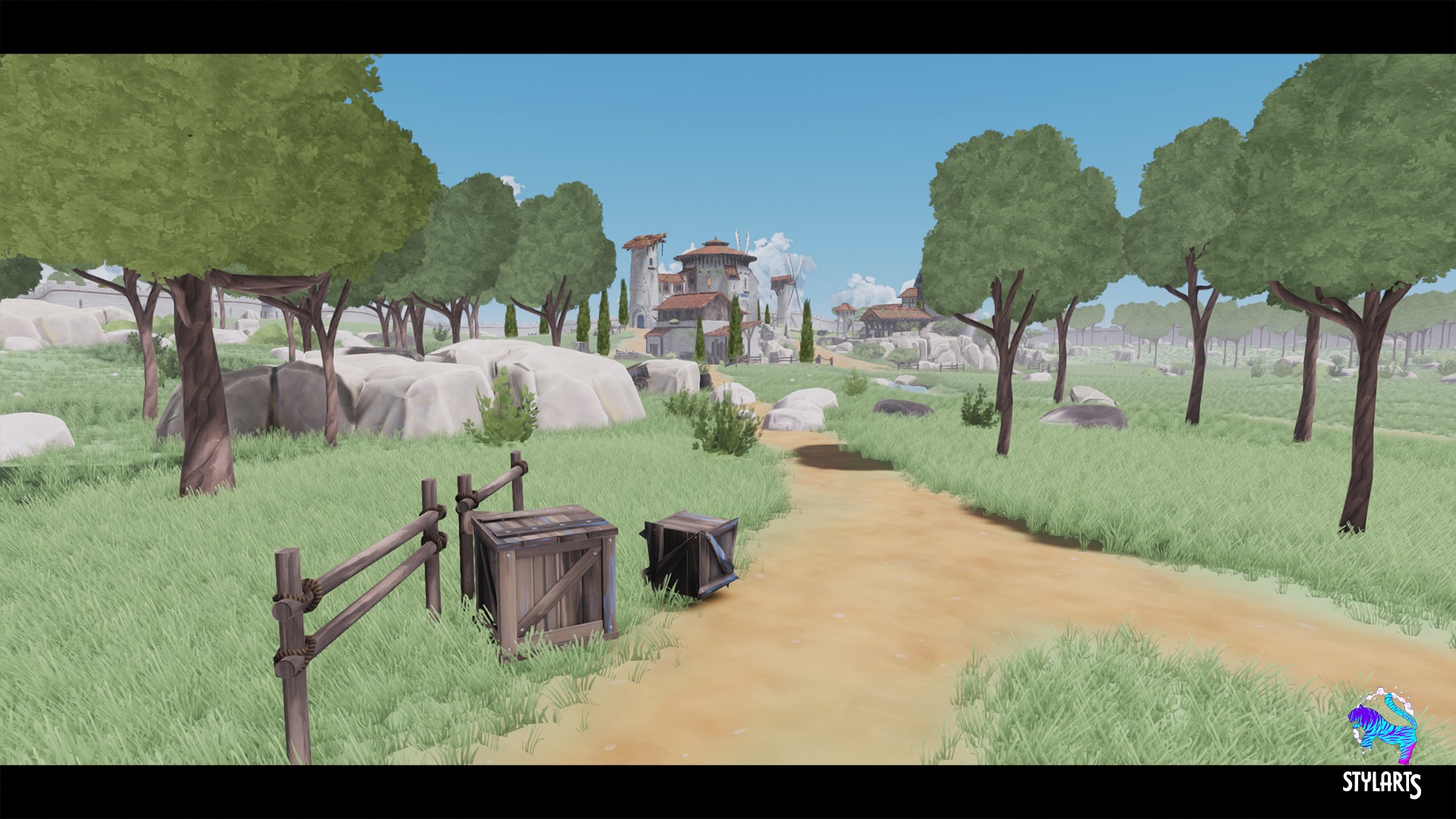 Stylized Fantasy Provencal Low-poly 3D model_5