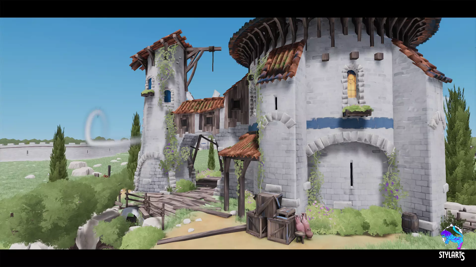 Stylized Fantasy Provencal Low-poly 3D model_0