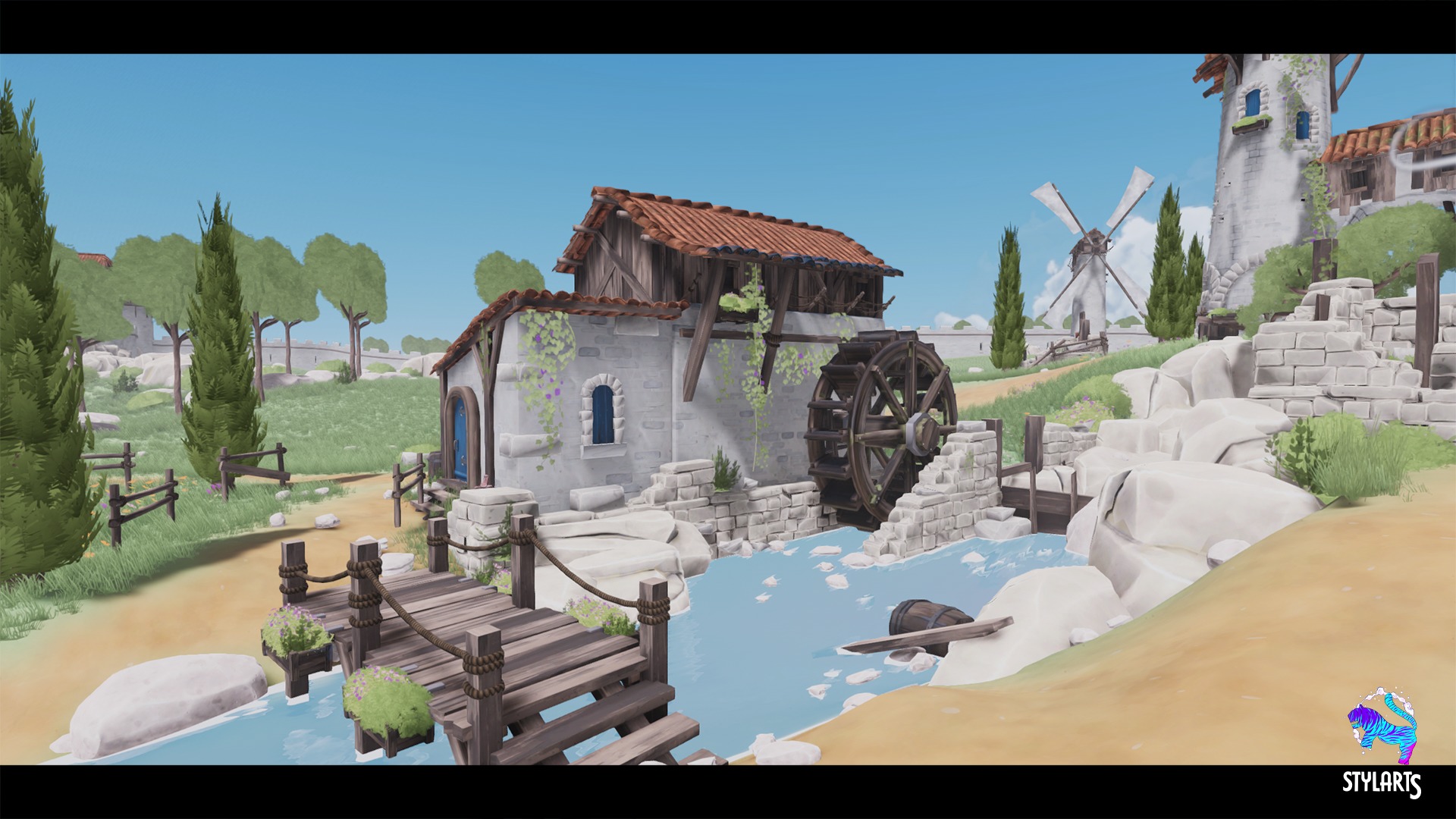 Stylized Fantasy Provencal Low-poly 3D model_4