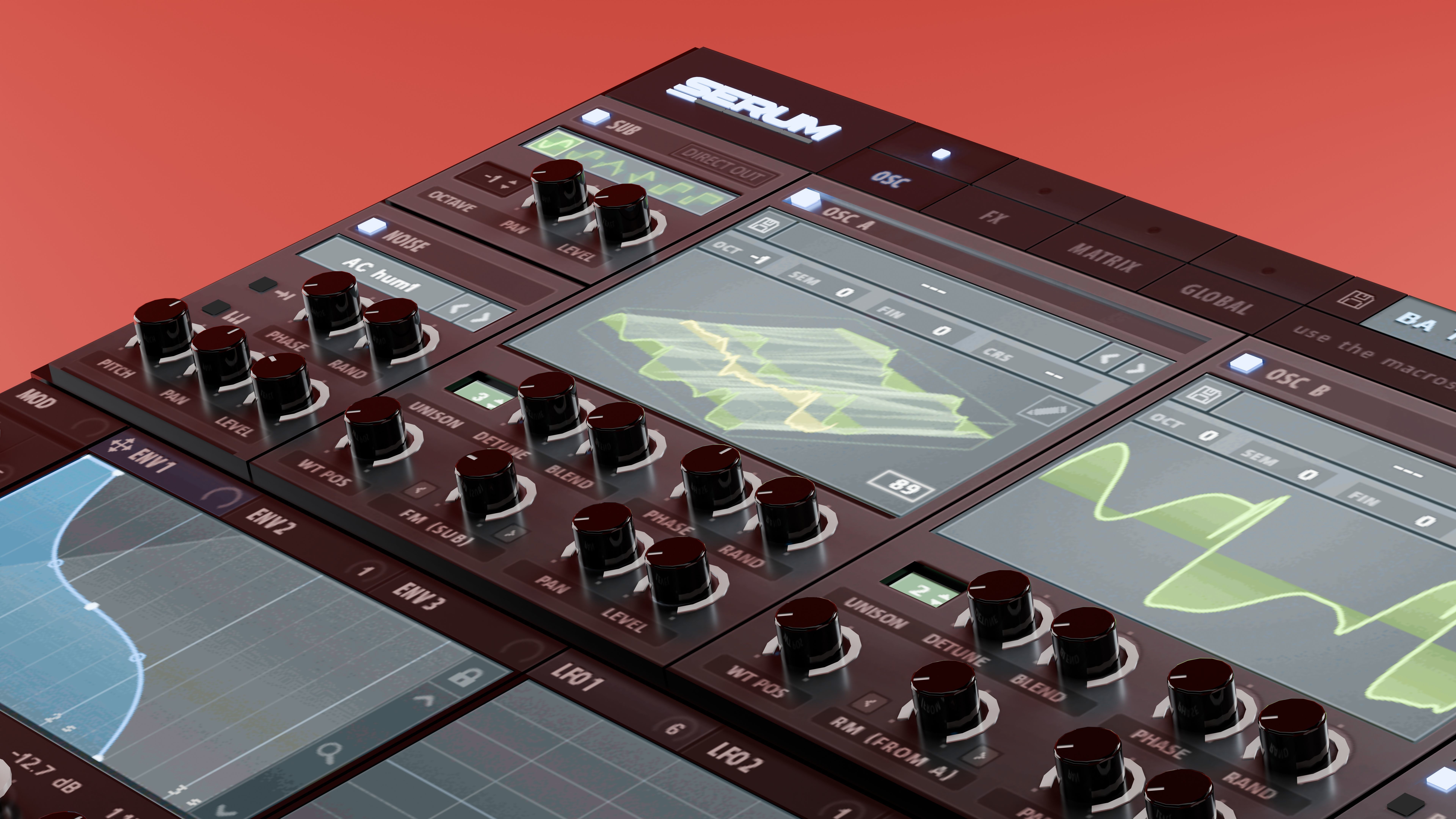 Serum1 VST by Xfer Records - Synthesizer 3D Model 3D model_6