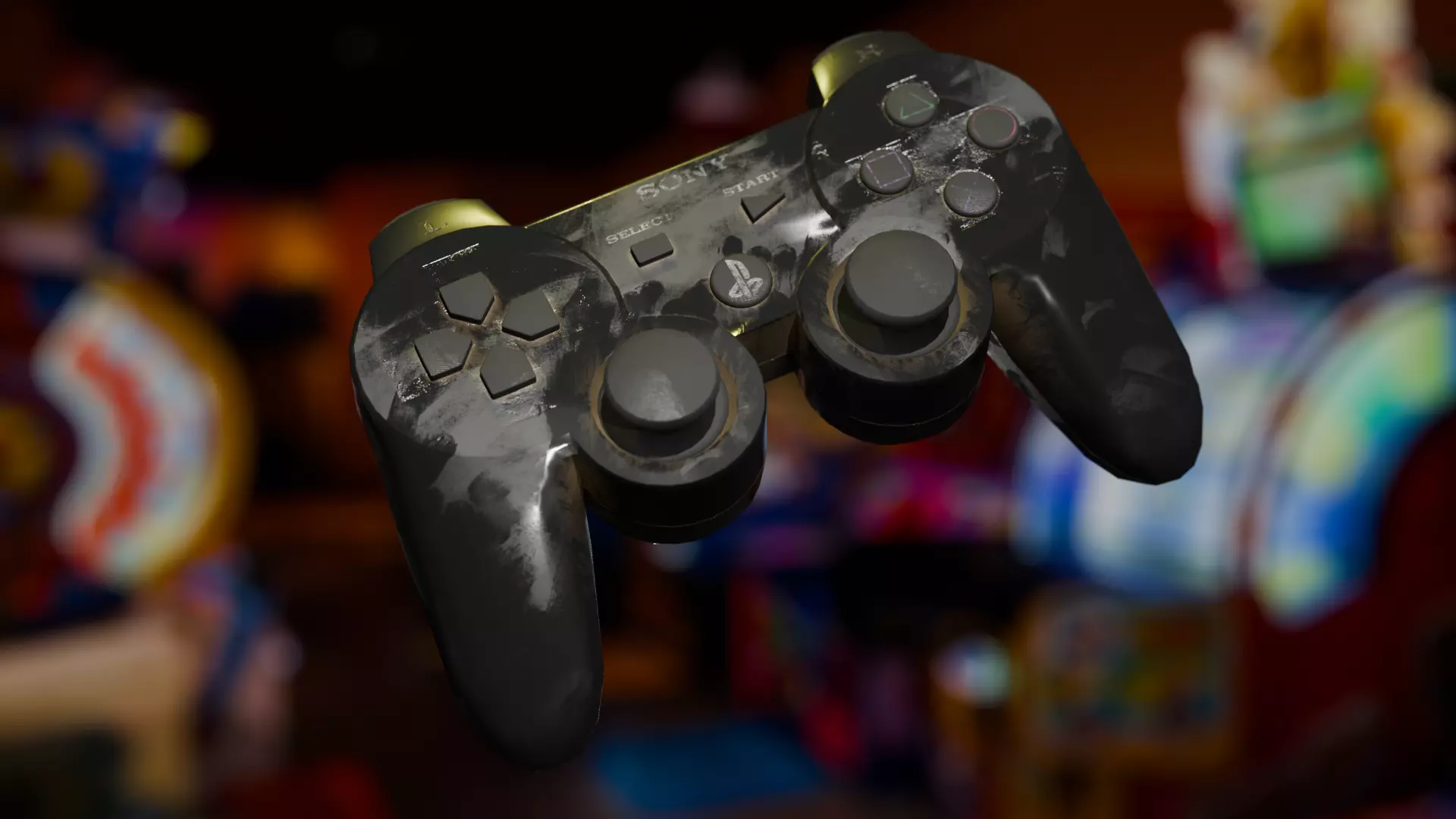 PS3 CONTROLLER Low-poly 3D model