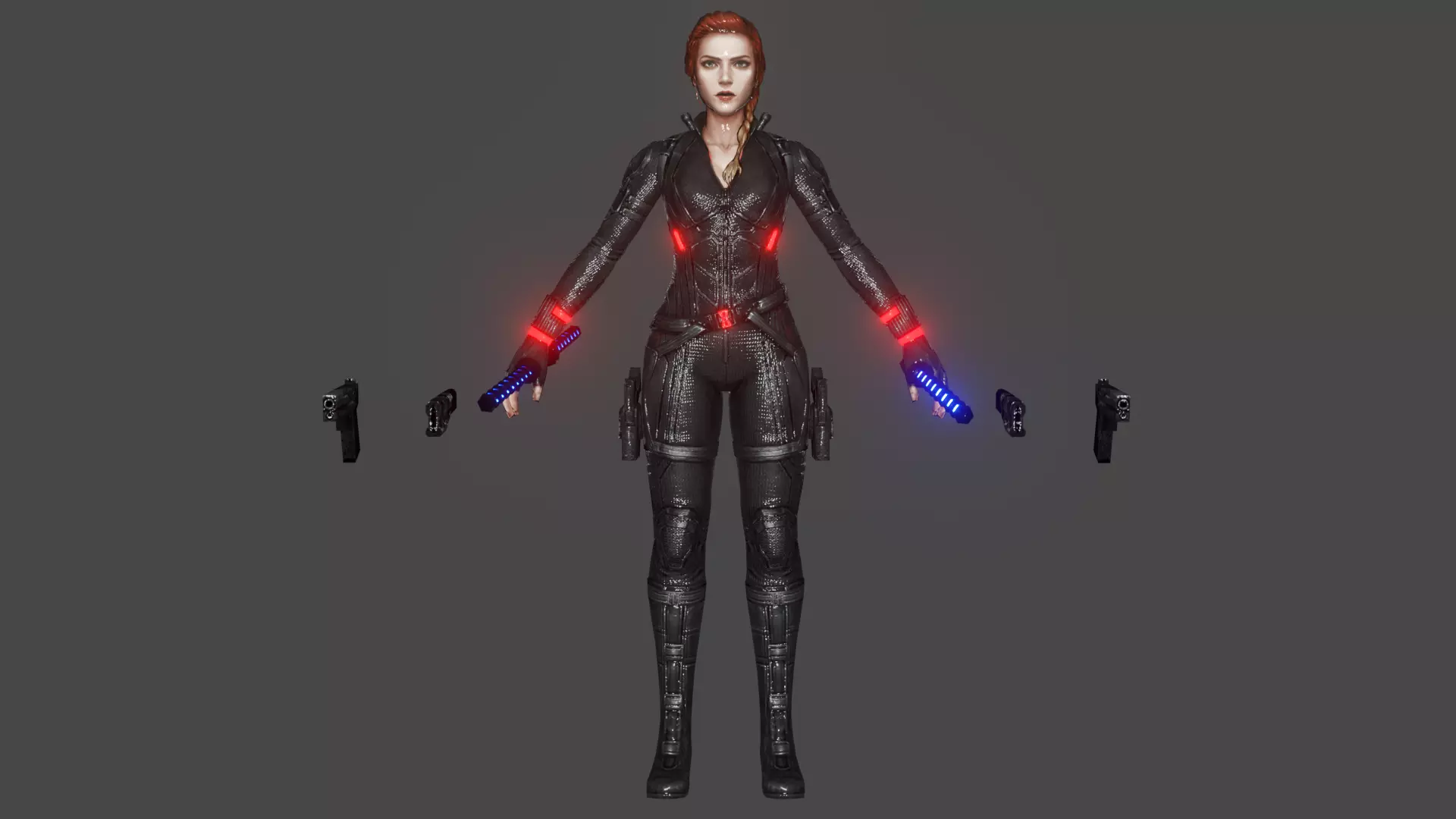 Black Widow Low-poly 3D model