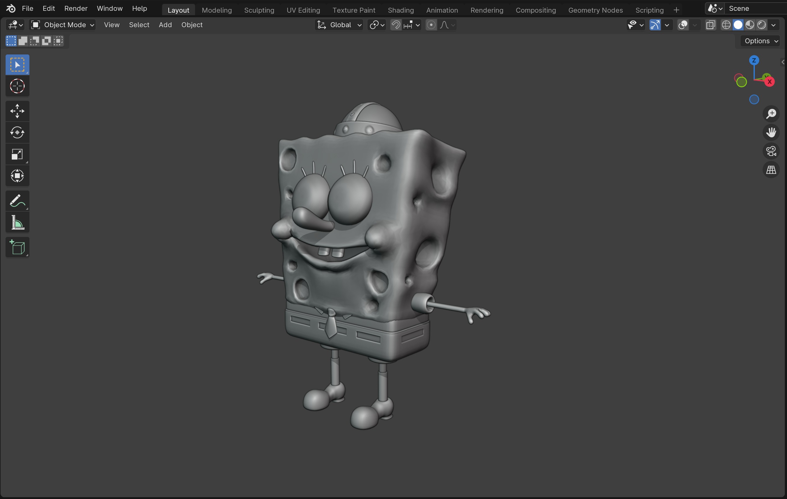 3D Rigged SpongeBob Model Low-poly 3D model_11