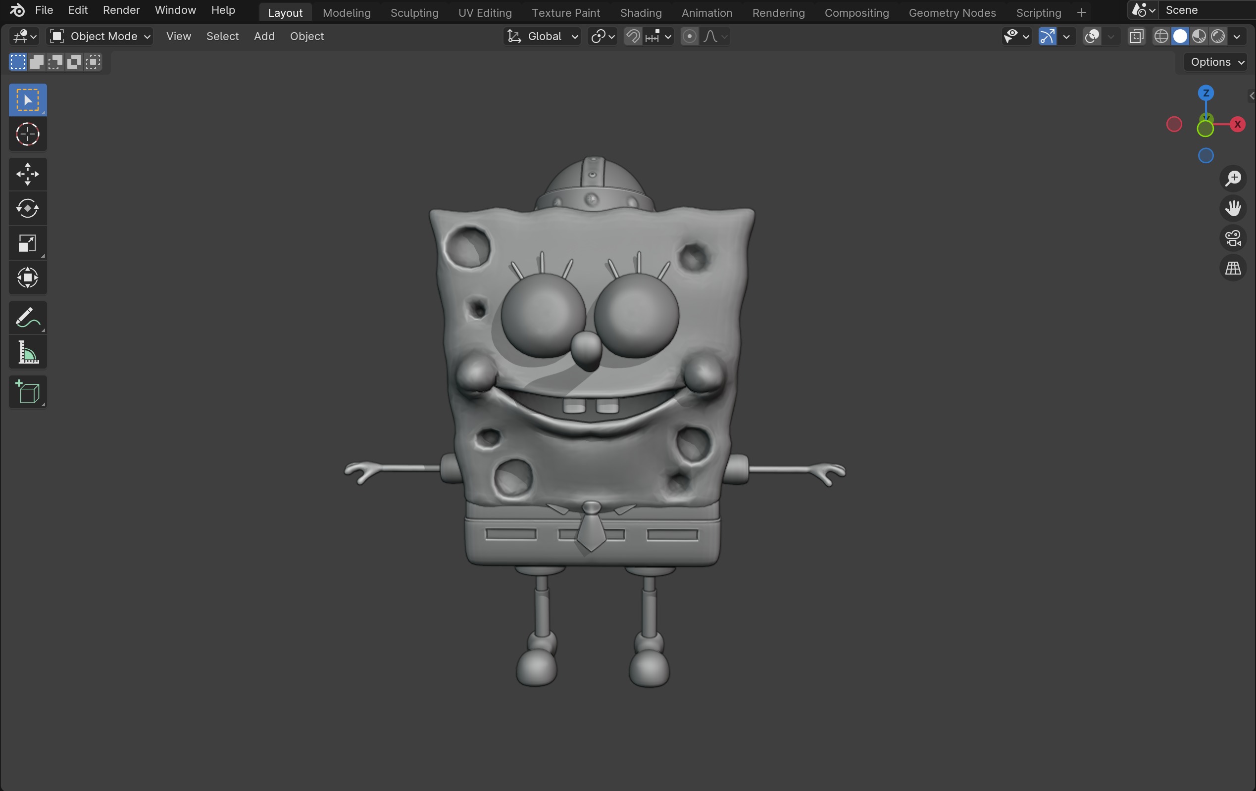 3D Rigged SpongeBob Model Low-poly 3D model_10