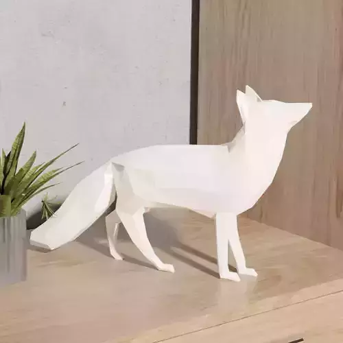 Lowpoly fox 3D print model