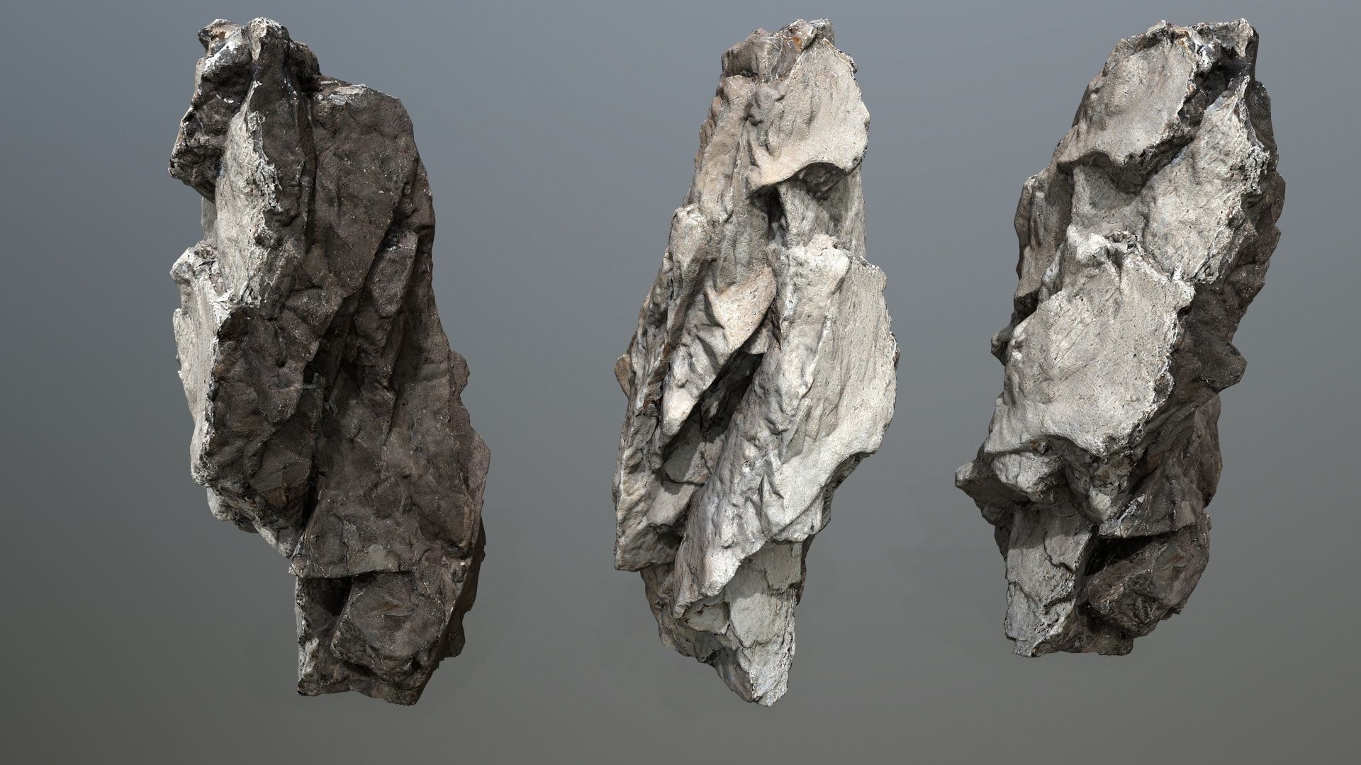 white rocks Low-poly 3D model_13