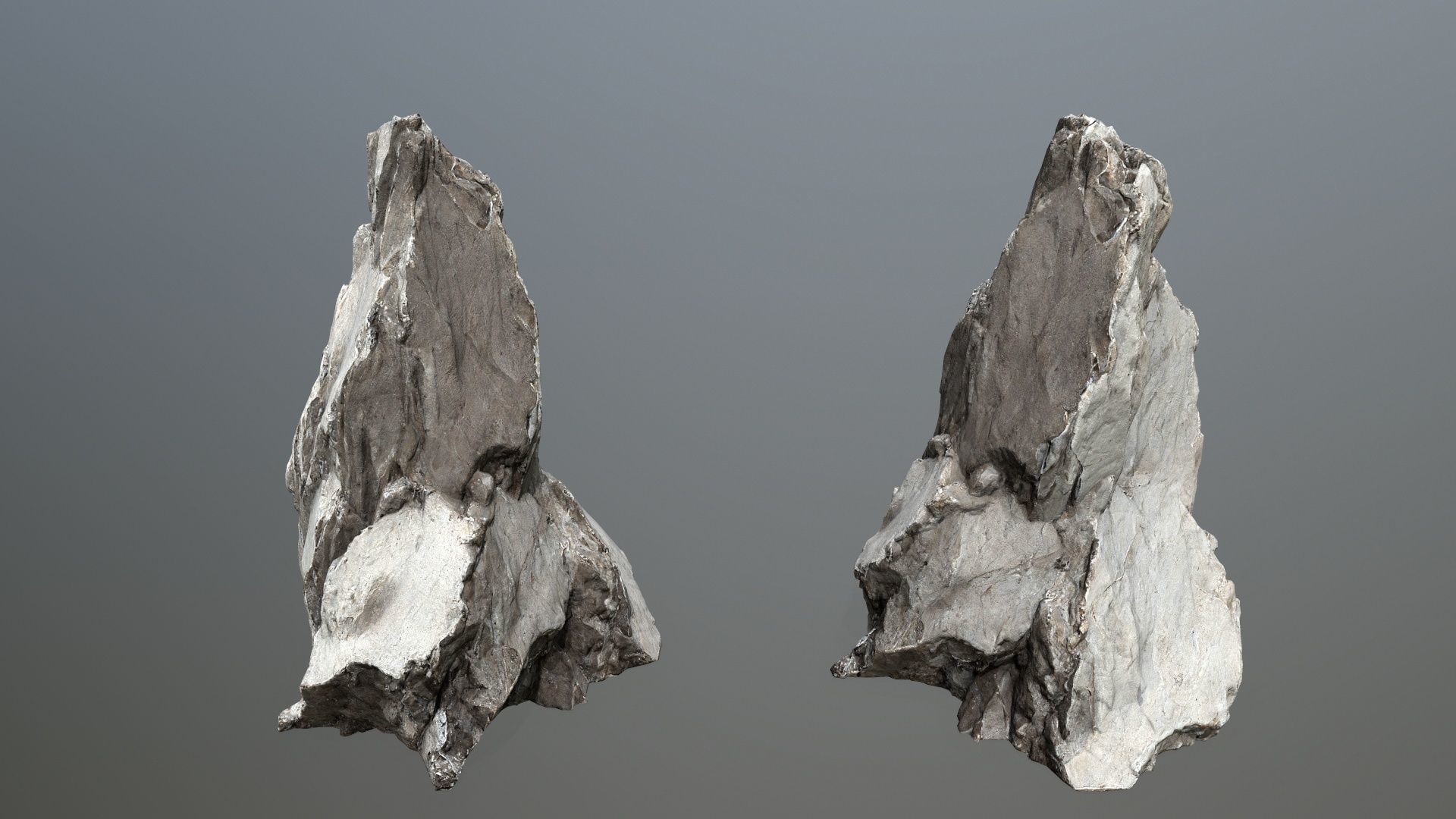 white rocks Low-poly 3D model_7