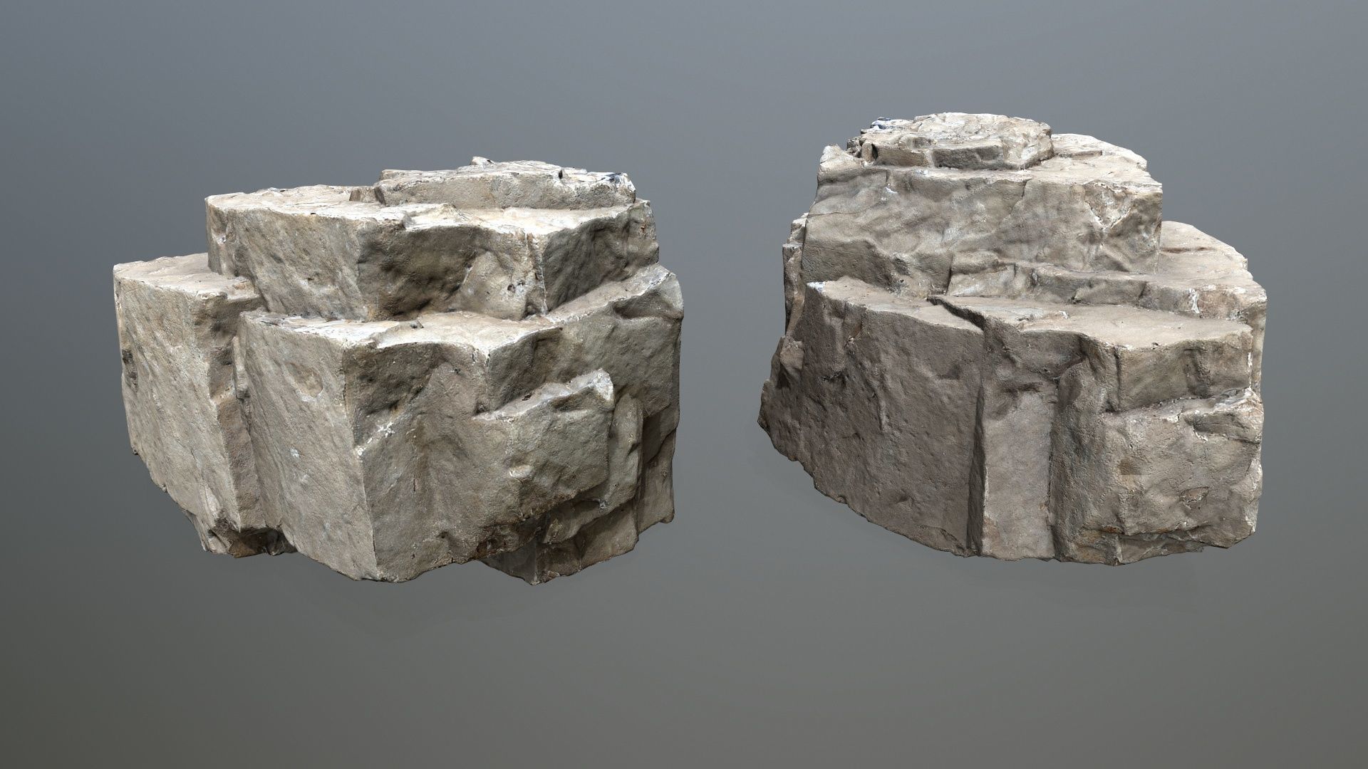 white rocks Low-poly 3D model_12