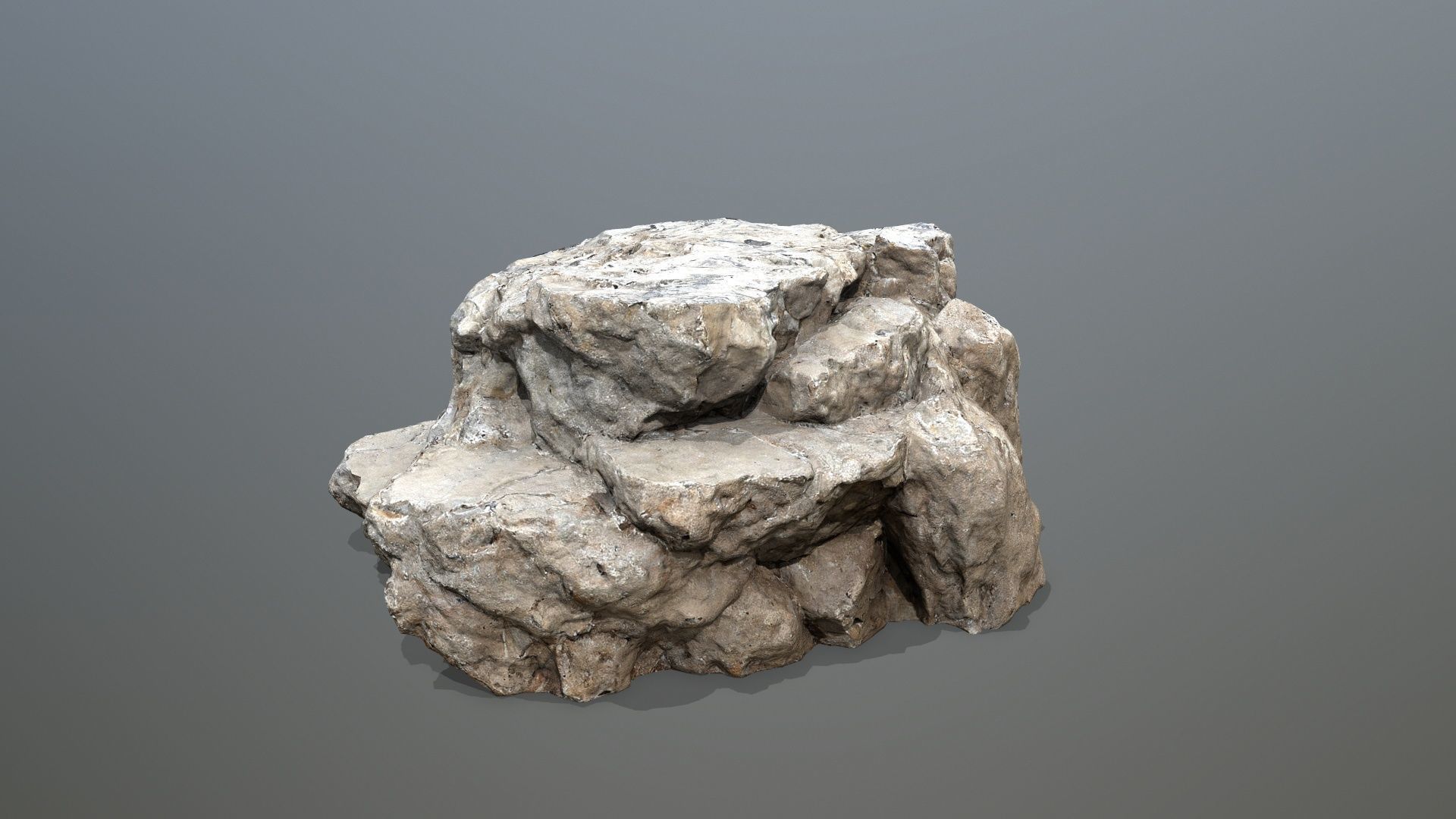 white rocks Low-poly 3D model_20