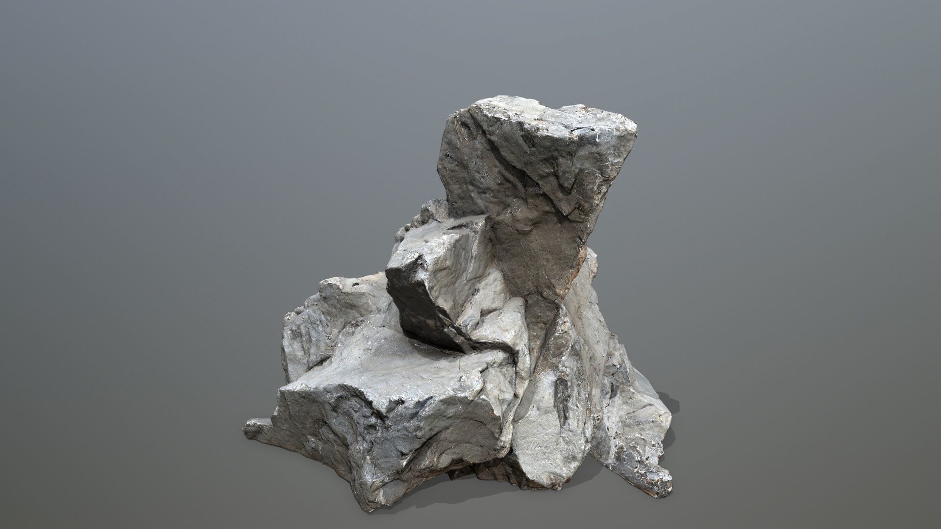 white rocks Low-poly 3D model_15